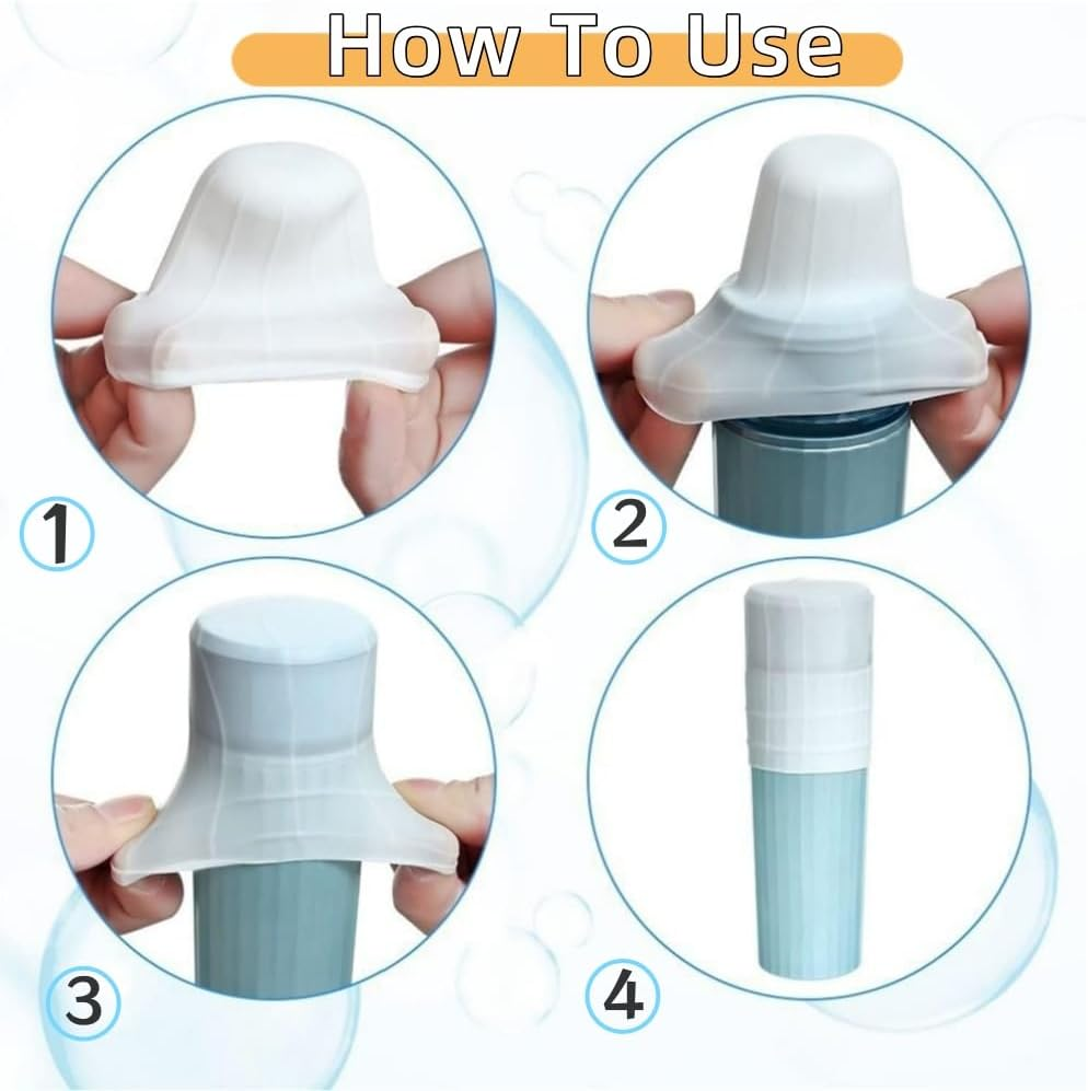 8Pack Silicone Bottle Covers,Reusable Elasticity Silicone Leak Locks for Travel Sized Toiletries Skins,Travel Bag and Carry-On Luggage image number 4