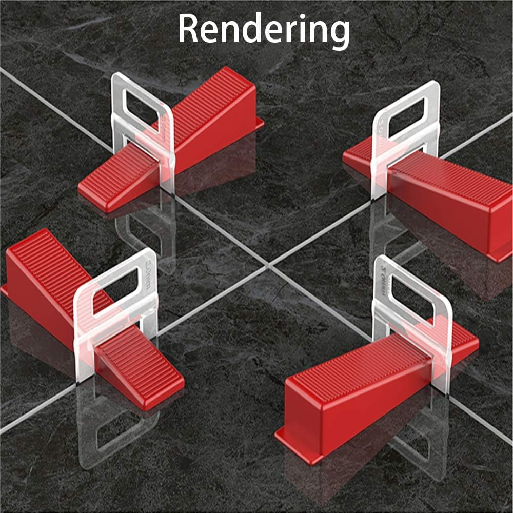 Tile Leveling Clips Tiles Leveler Spacers 3.0 MM - Lippage Free Tile and Stone Installation for PRO and DIY - 1000-Piece Leveling Spacer System (1/8 Inch X 1000 Spacers) image number 3