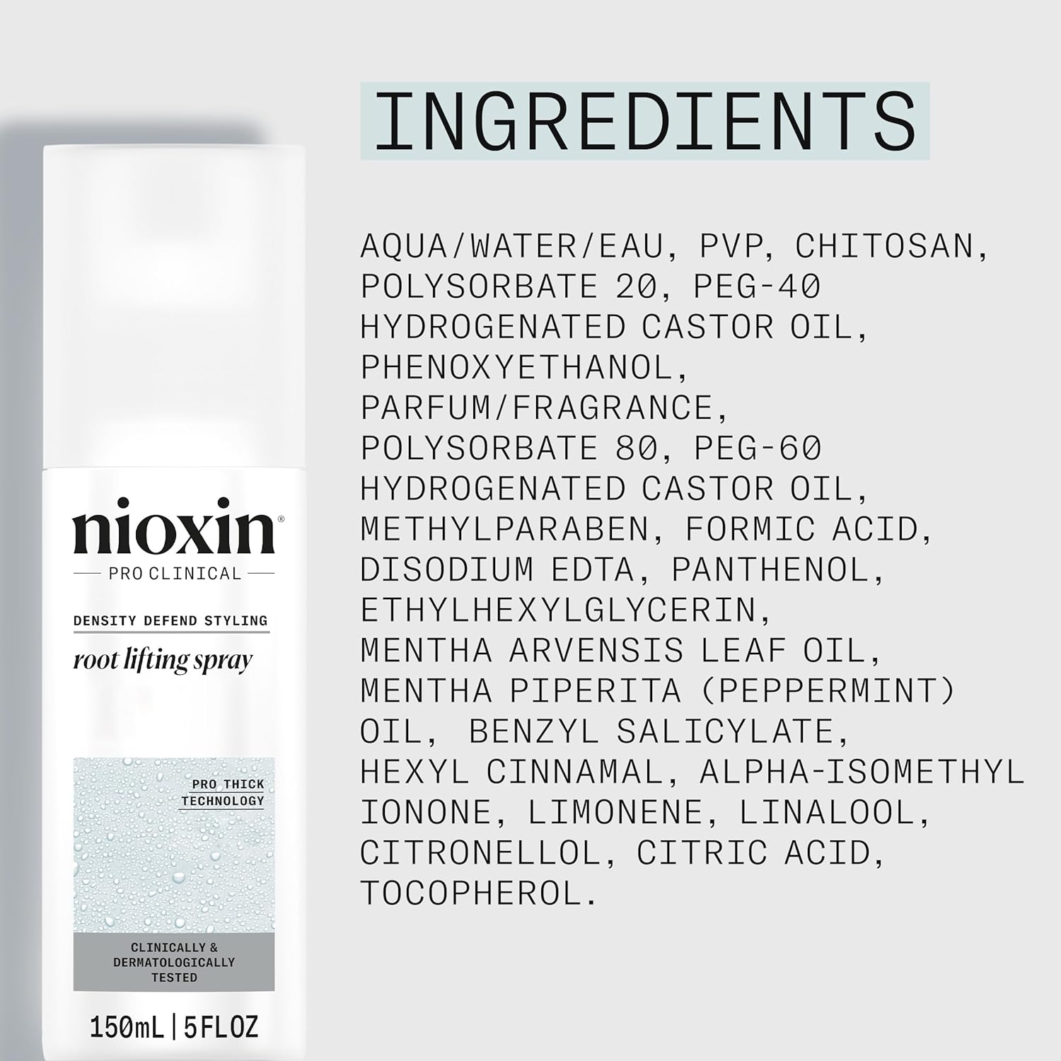 Nioxin 3D Styling Thickening Spray for Unisex, 5.07 Oz Hair Spray, 152.1 Milliliters image number 5