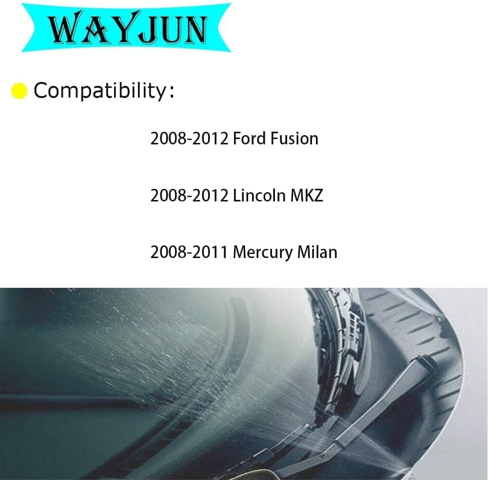 Windshield Water Jet Washer Nozzle (Set of 2) Fit for 2008-2012 Ford Fusion Lincoln MKZ 2008-2011 Mercury Milan # 8E5Z17603A image number 2