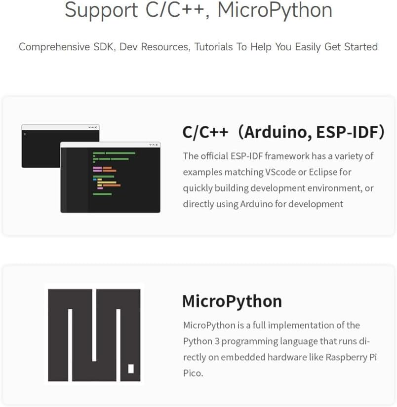 Waveshare ESP32-S3 Mini Development Board, Based on ESP32-S3FH4R2, Onboard Multi-Function GPIO Pins, Dual-Core Processor, 240Mhz Running Frequency, 2.4Ghz Wi-Fi & Bluetooth 5-[3PCS] image number 6
