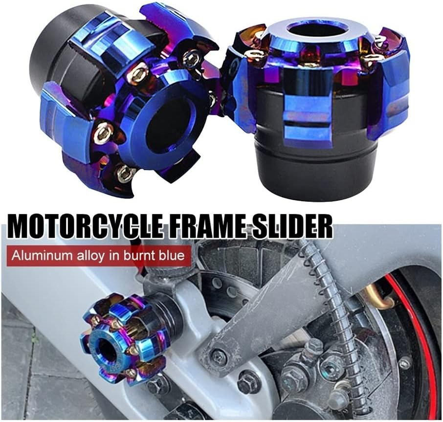 Crash Pad Protector 1Pair Motorcycle Frame Slider anti Collision Cup Front Fork Slider Crash Pad Motorbike Protector Accessories Powersports Frame Sliders image number 3