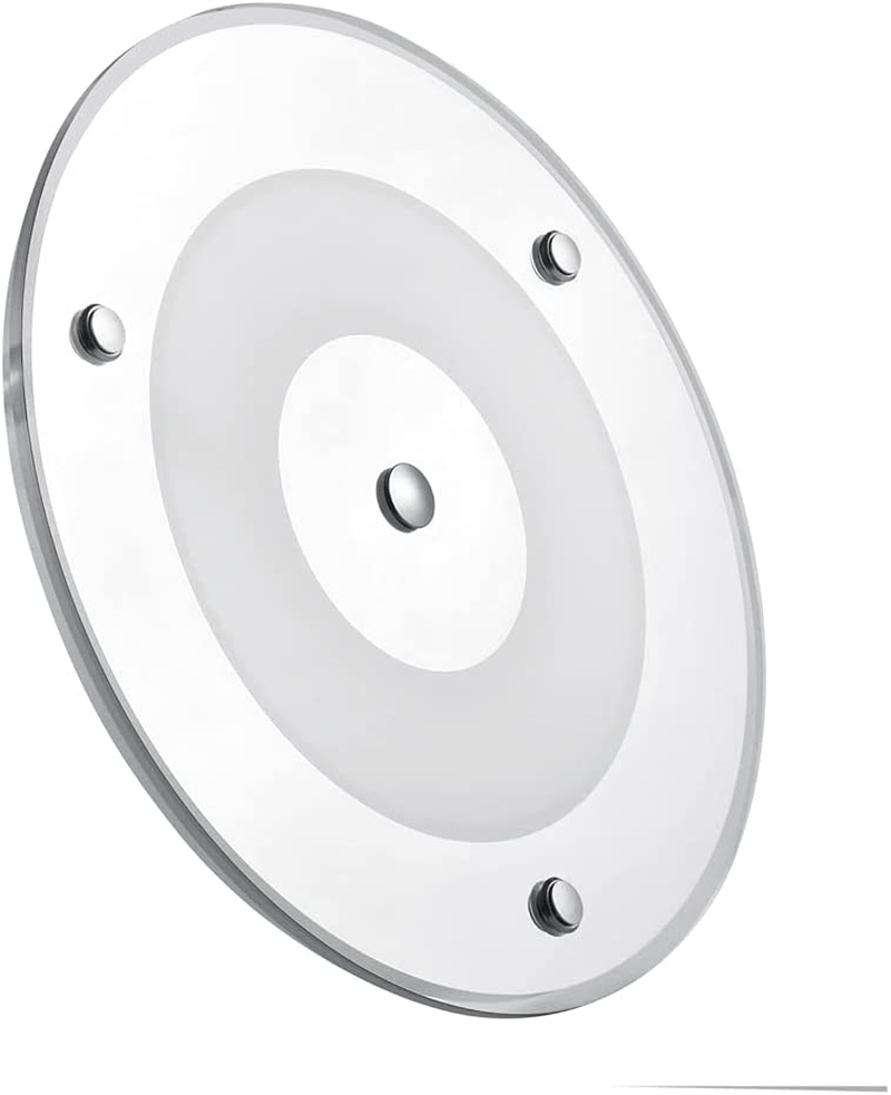 12V LED Ceiling Light, Dia 185Mm 9W RV Boat Panel Dome Light Dimmable with Blue Light Touch Switch, DC 24V 720LM 3000K Surface Mount for Camper Van Caravan Truck Motorhome Interior Lighting