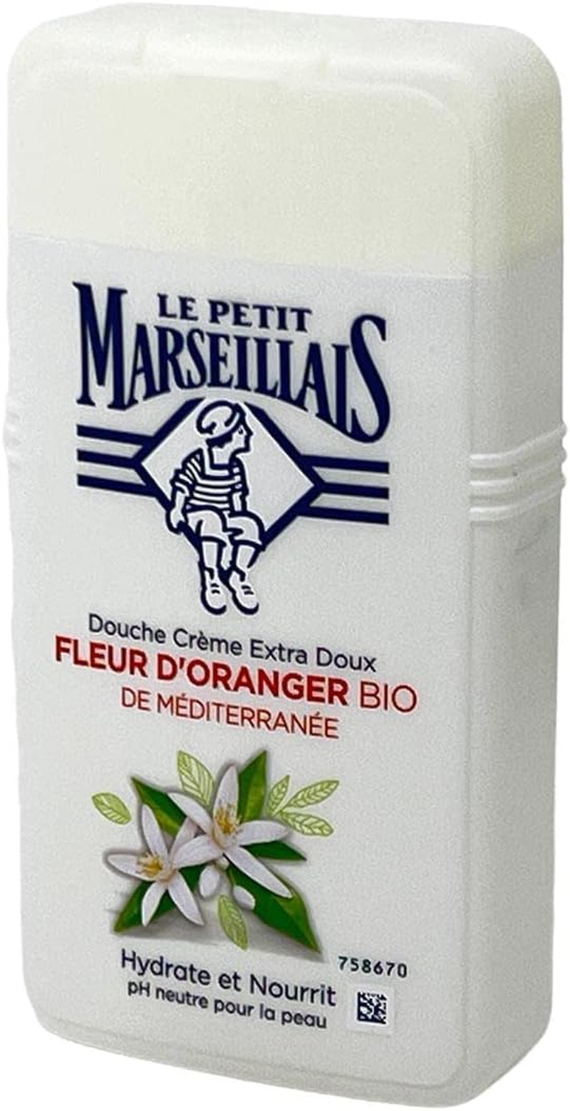 Le Petit Marseillais 1 Bottle of Body Wash Your Choice, French Shower Cream 6 Varieties 250Ml (8.4Oz) (Fleur D'Oranger (Orange Blossom))