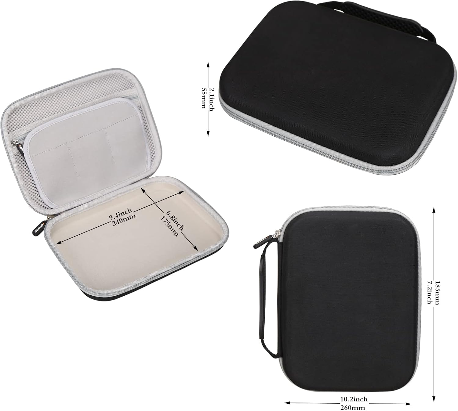 Aproca Hard Travel Storage Case Compatible with Leapfrog Epic Academy Edition (Black)