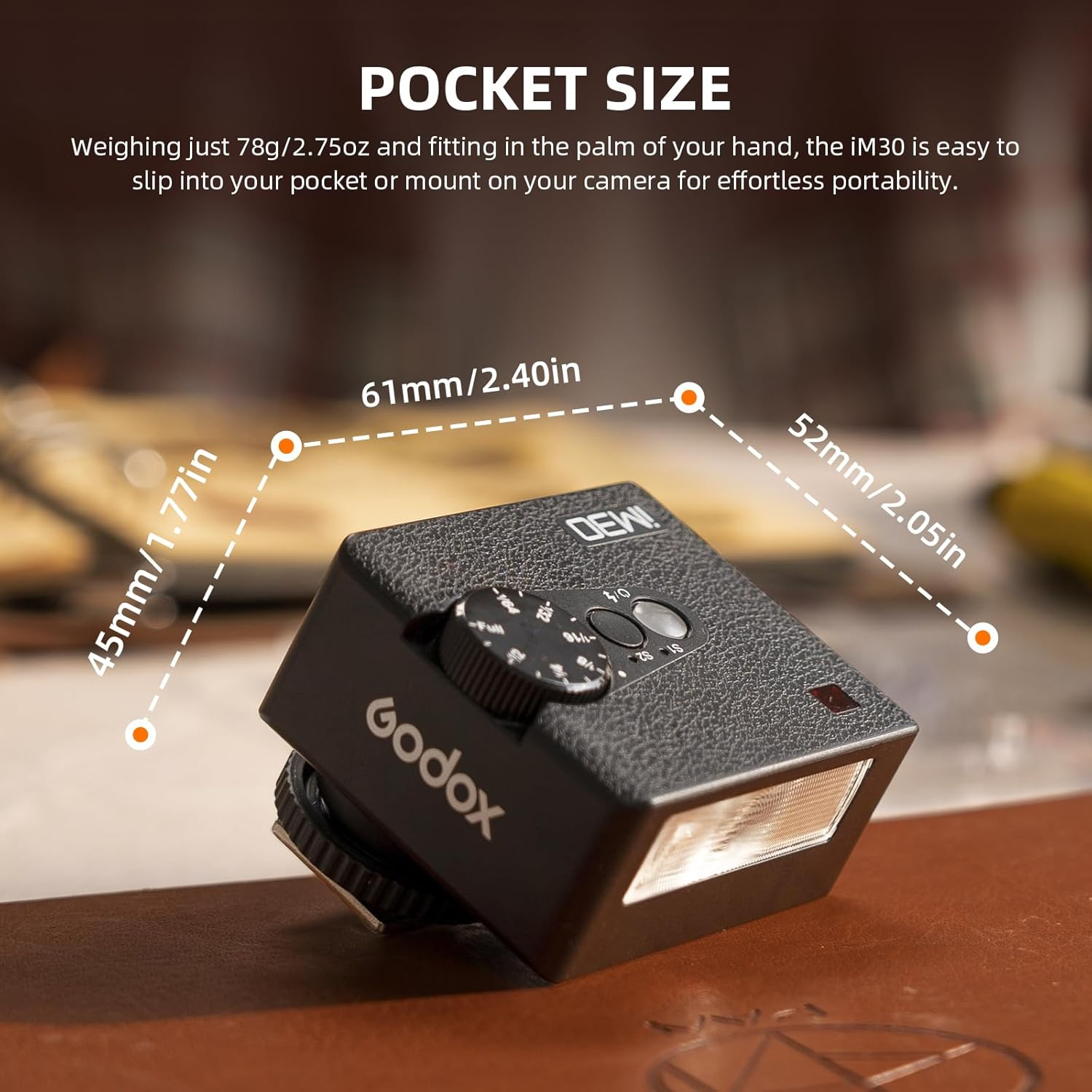 Godox Flash Im30 Camera Flash, GN15 7 Power Levels (1/64~1/1), S1/S2, Pocket Mini On-Camera Flash Speedlite for Sony, Canon, Nikon, Olympus, Fujifilm, Panasonic, Pentax Cameras - Im22 image number 7