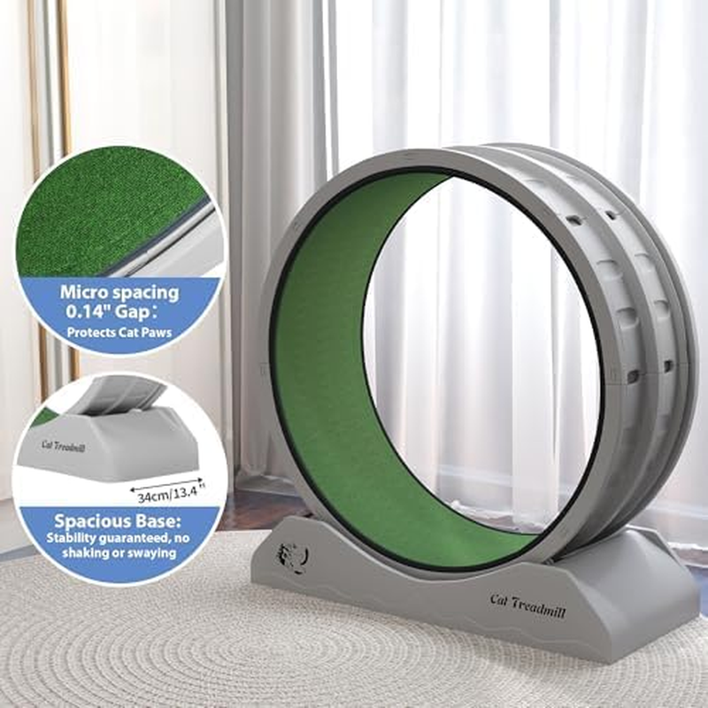 Cat Wheel Exerciser Cat Treadmill Cat Wheels for Indoor Cats Exercise Wheel Indoor Cat Running Wheels for Indoor Cats Grey image number 4