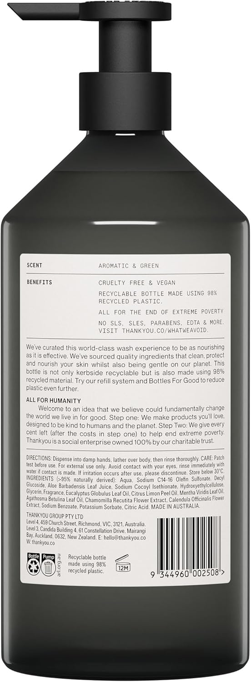 Thankyou Body Wash Botanical Mint & Spring Flowers 1 Litre image number 3