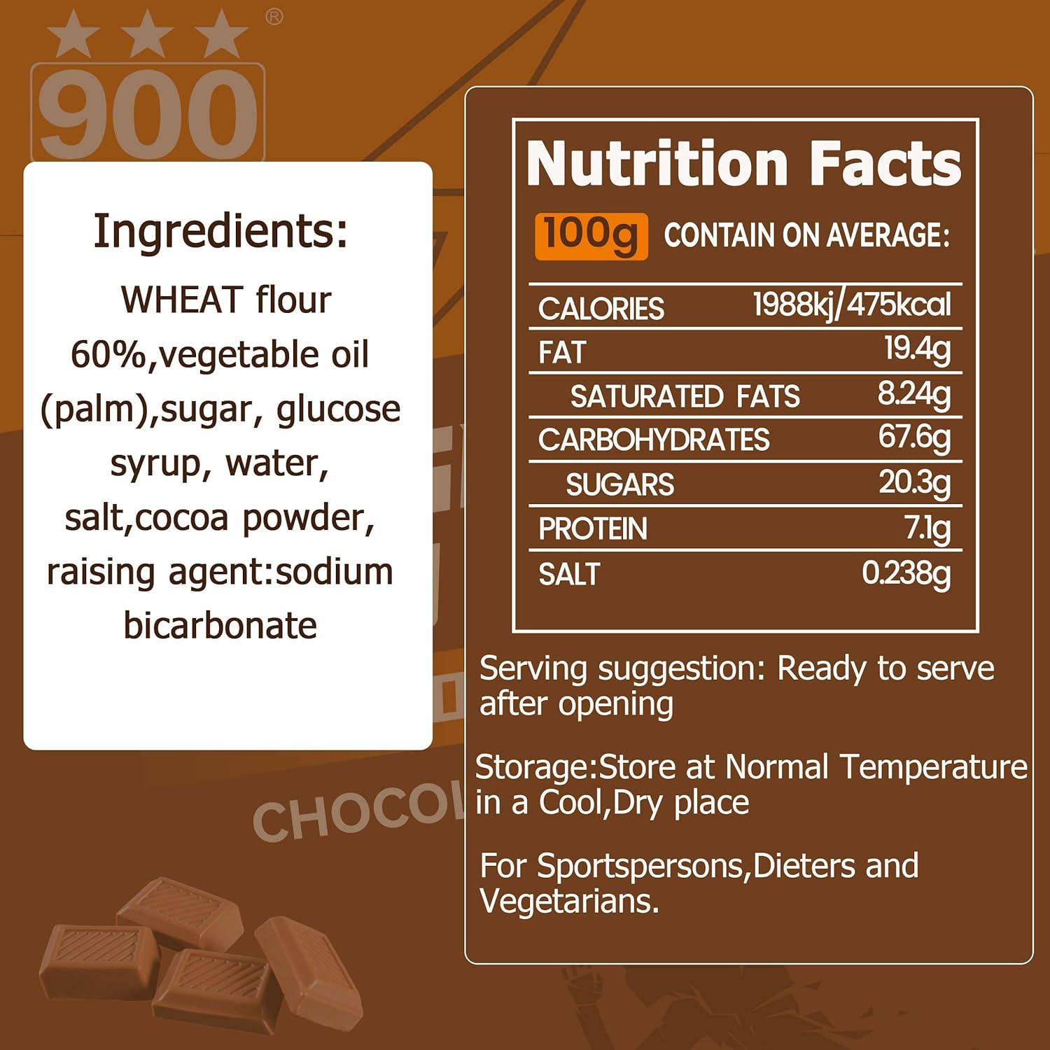 Emergency Food Bars - Chocolate Hardtack, Mre Meals Military 2025, Long Shelf Life, Emergency Meals Ration Bars, for Disaster Preparedness, 12 Count image number 6
