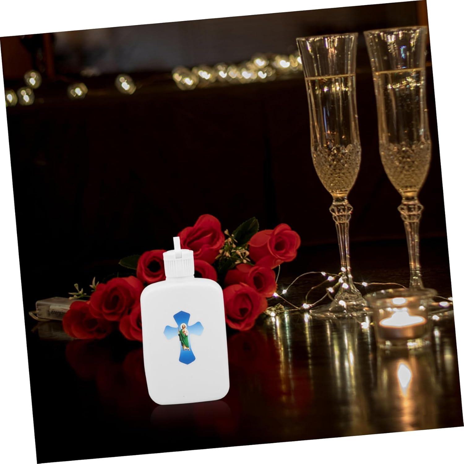 SOLUSTRE Catholic Holy Water Bottle Baptism Confirmation Storage Refined Design Religious Water Container image number 6