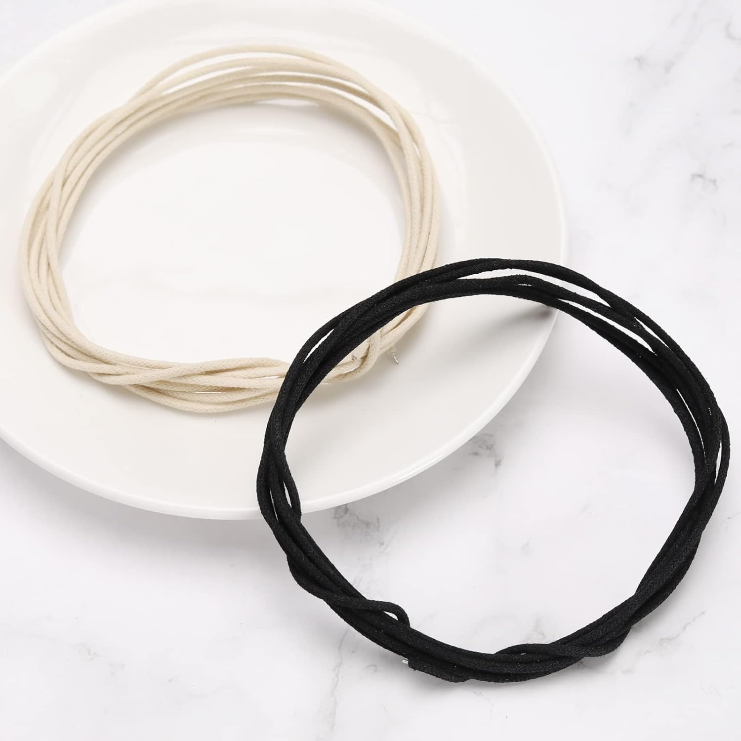 4PCS Guitar Wire 1M/ 39.3" Vintage-Style Waxed Cloth-Covered Pushback Guitar Pickup Cable for Electric Guitars Pickup Replacement Parts (2 Black & 2 White) image number 3