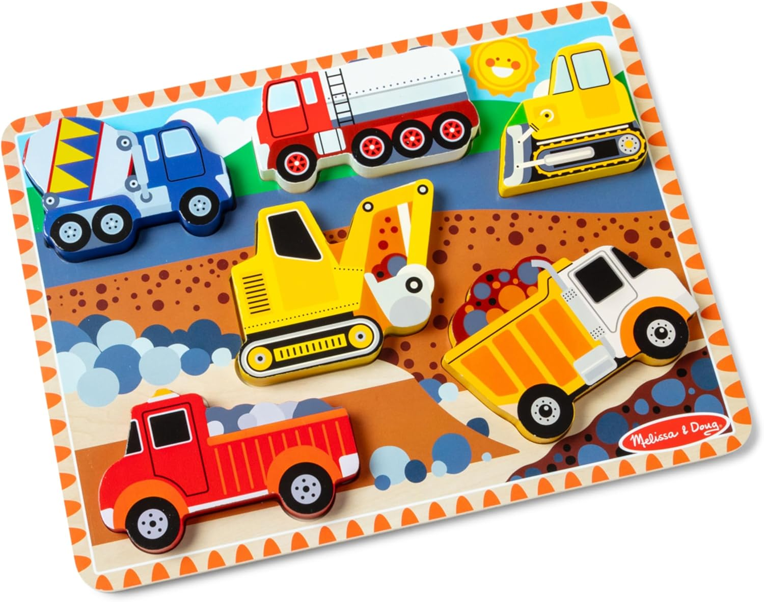 Melissa and Doug - Construction Chunky Puzzle image number 1