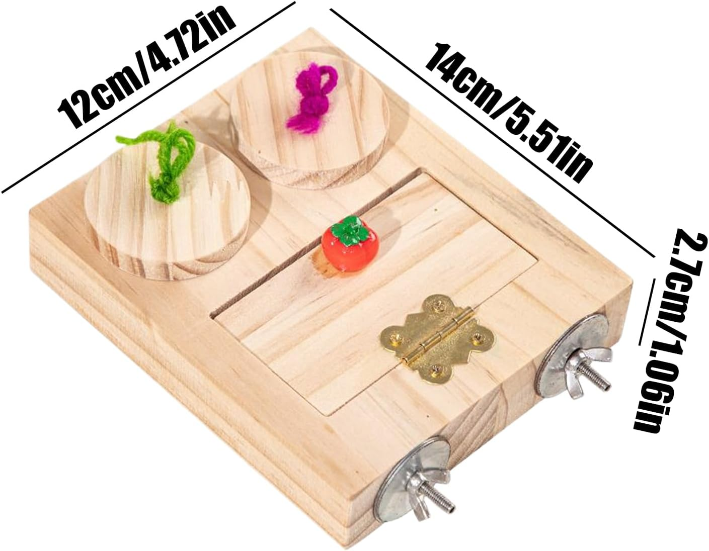 Parrot Foraging Toys, Bird Chew Toy, Mental-Stimulation Interactive Beak-Healthy Natural Wooden Safe Portable Playground for Cage Nesting Behavior Flight Exercise image number 1