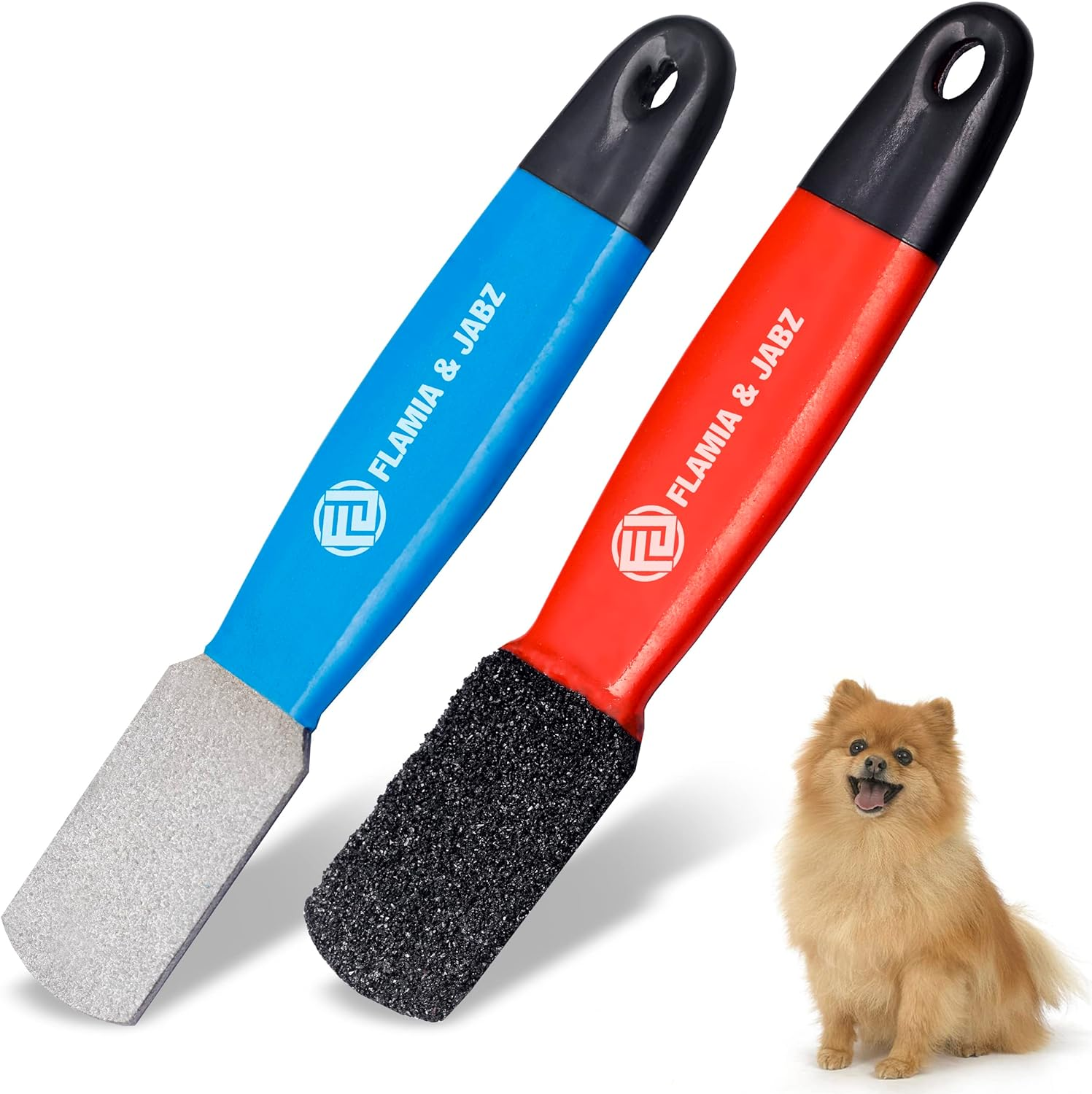 Stripping Metal Stone Diamond Edged for Dogs, Cats & Pets with Plastic Grip (2 Piece Pack of Coarse & Fine) image number 1