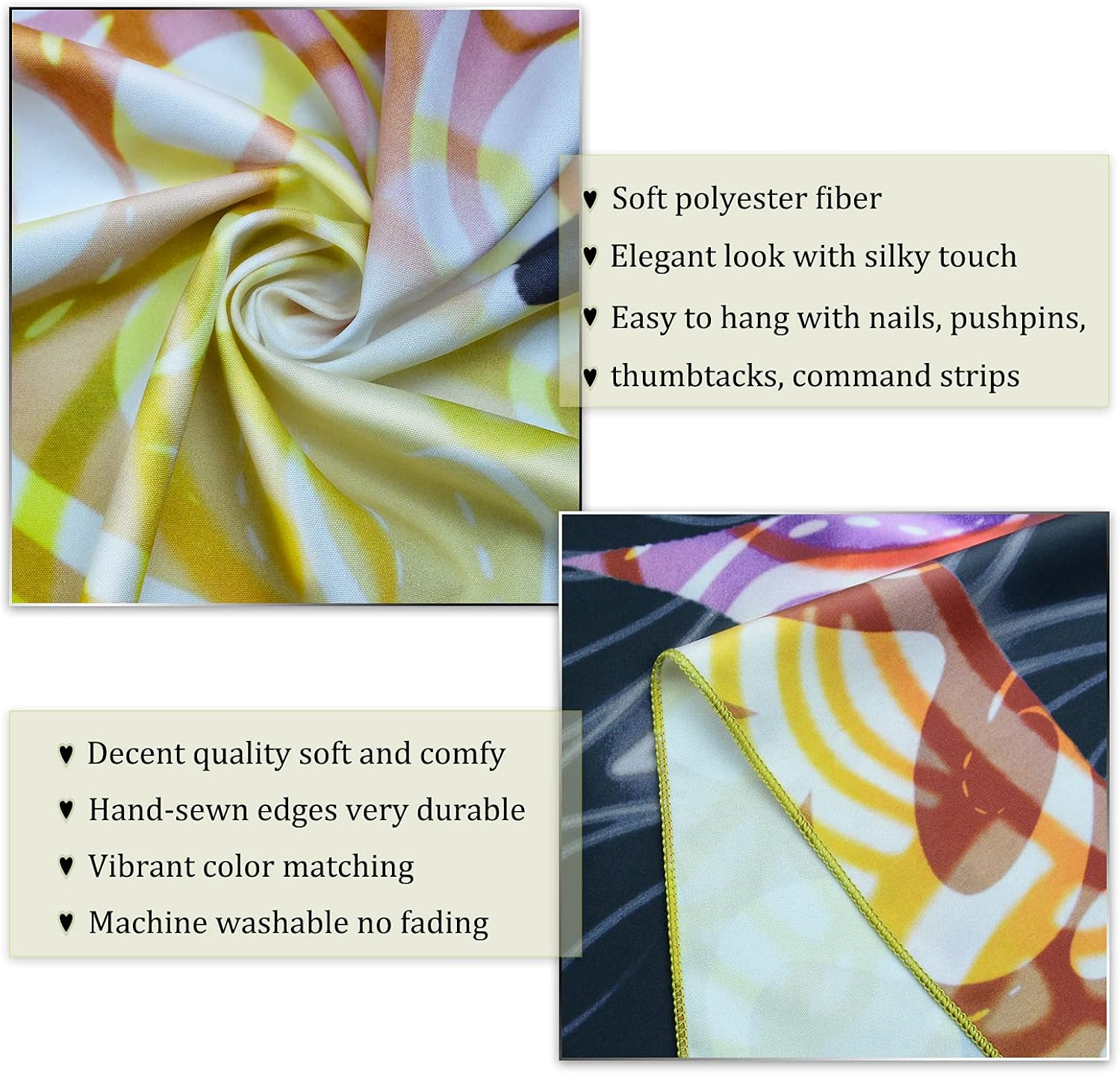 Lahasbja Seven Chakra Tapestry Yoga Meditation Wall Hanging Colorful Mandala Indian Chakra Decoration for Studio Room image number 4