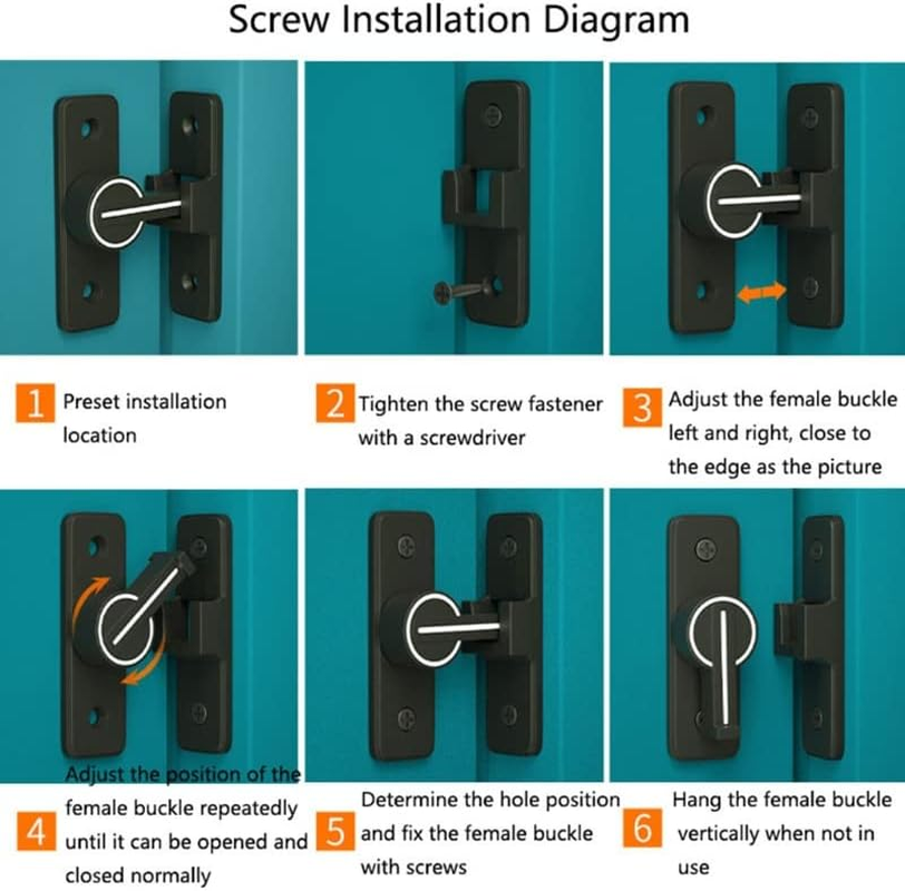 1PC Luminous Sliding Door Latch Lock,Barn Door Lock,90 Degree Gate Latches Heavy Duty Flip Latch Safety Door Bolt Latch,90 Degree Self Luminous Sliding Barn Door Latch,Door Bolt Latch Lock for Barn