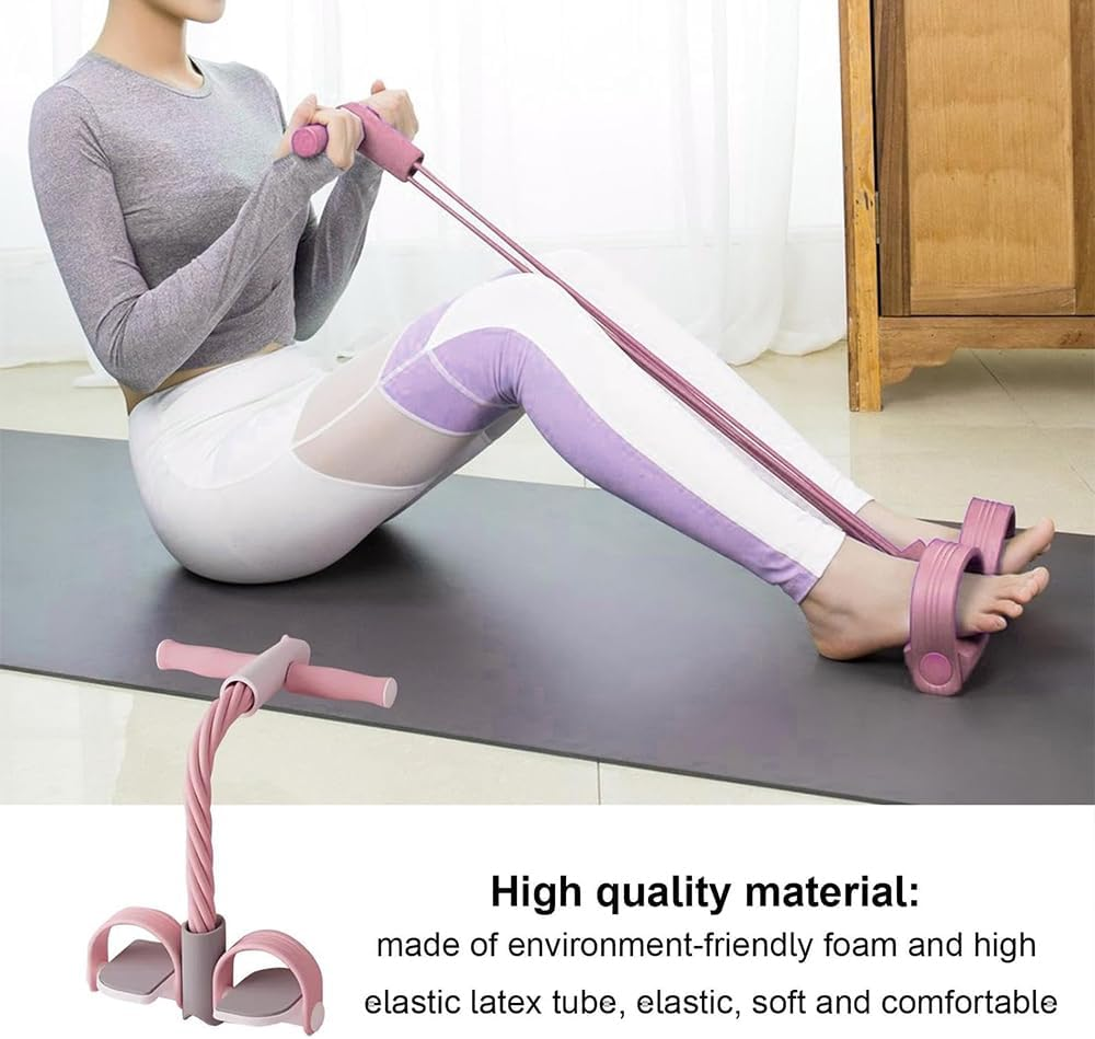 6-Tube Pedal Resistance Band &ndash; Multifunctional Foot Pedal Puller for Full-Body Workout, Elastic Tension Rope for Yoga, Pilates, Home Gym Exercise, Abdomen Waist Leg Arm Training image number 2