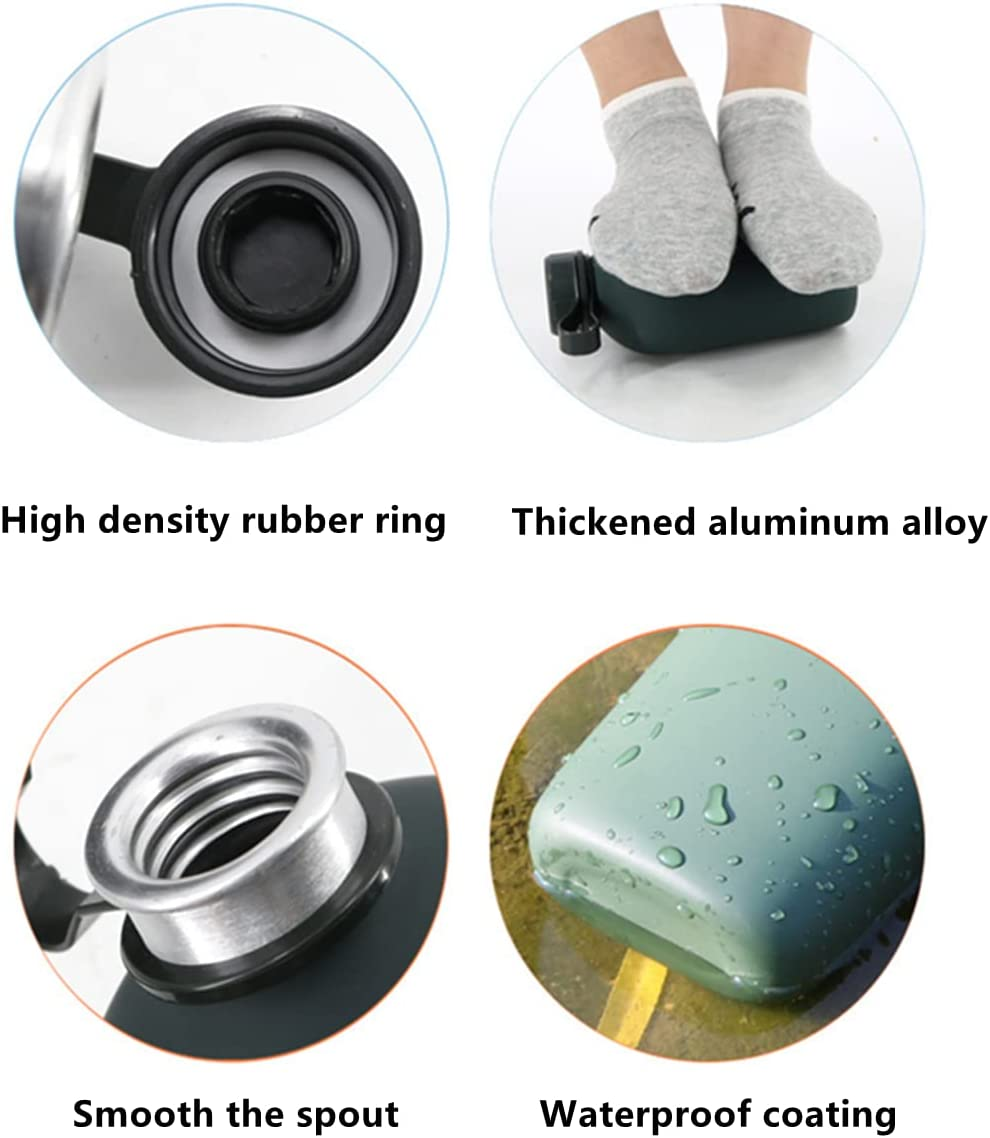 Camouflage Kettle,Titanium Military Canteen Cups,Aluminum Military Canteen Water Bottle,Army Style Water Bottle Canteen,With Cover Bag for Camping Hiking Backpacking Hunting (Jungle Camouflage) - Woodland Camouflage image number 6