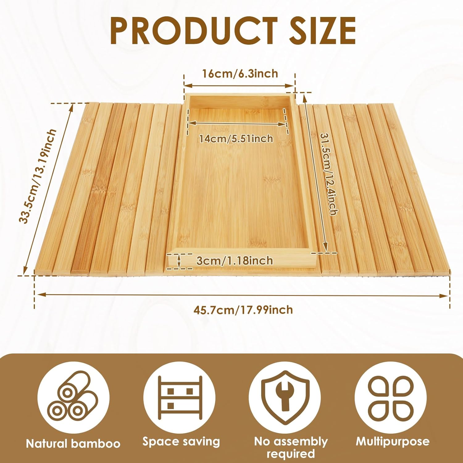 Sofa Arm Tray Table Folding Sofa Armrest Tray Cup Holder Antislip Couch Cup Holder Tray for Sofa Couch image number 6