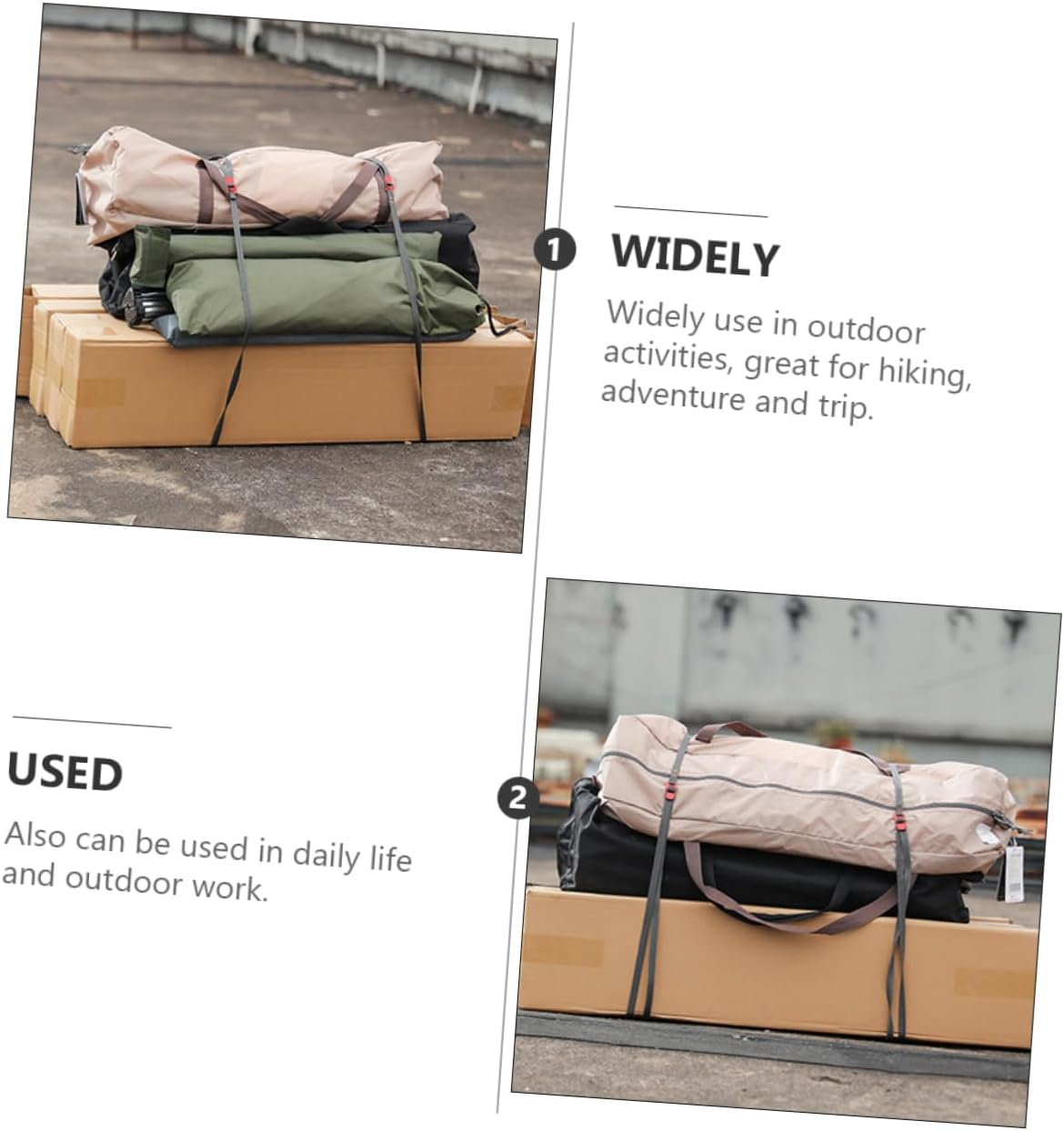 BESTYASH 8Pcs Luggage Strap for Travel Luggage Lashing Straps Outdoor Camping Equipment Tie image number 1