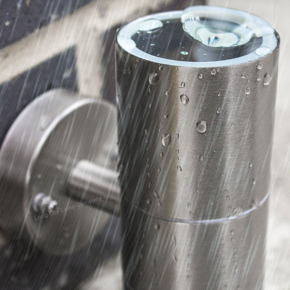 Modern Stainless Steel up down Double Wall Spot Light IP65 Outdoor Use GU10 (Pack of 4) image number 2