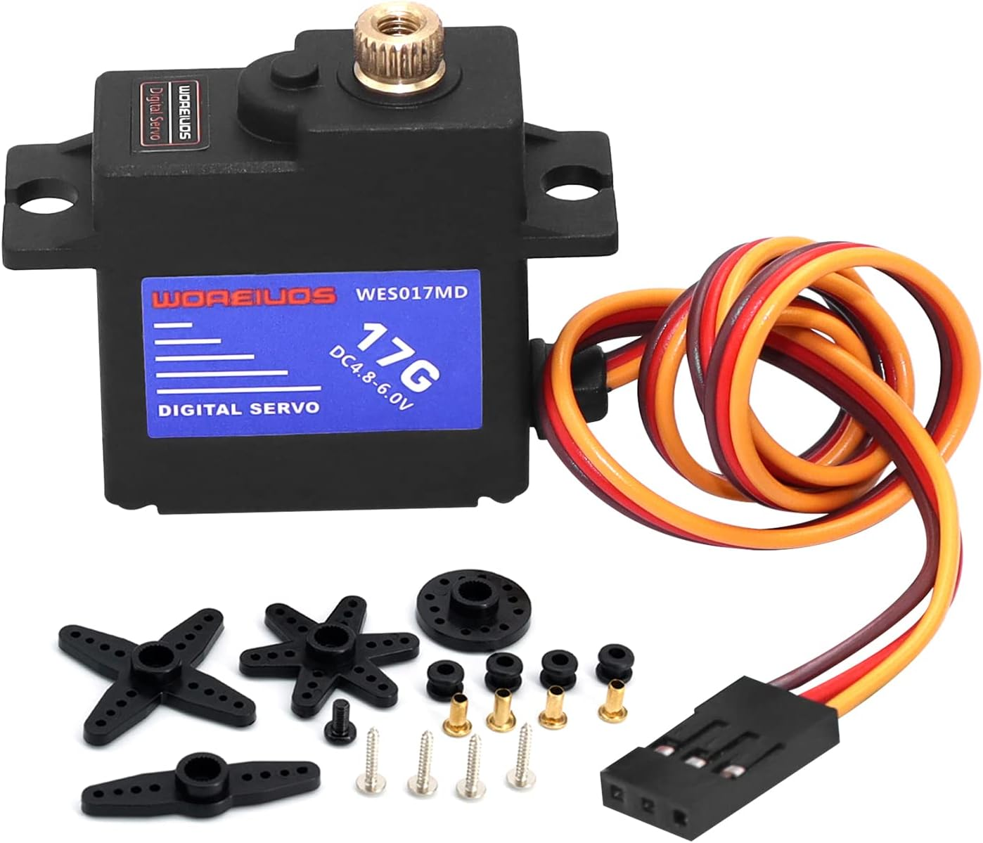 17G RC Digital Servo, High Torque Waterproof Metal Gear Servo with Servo Horn for Axial SCX24 Car Boat Model Upgrade Parts image number 1