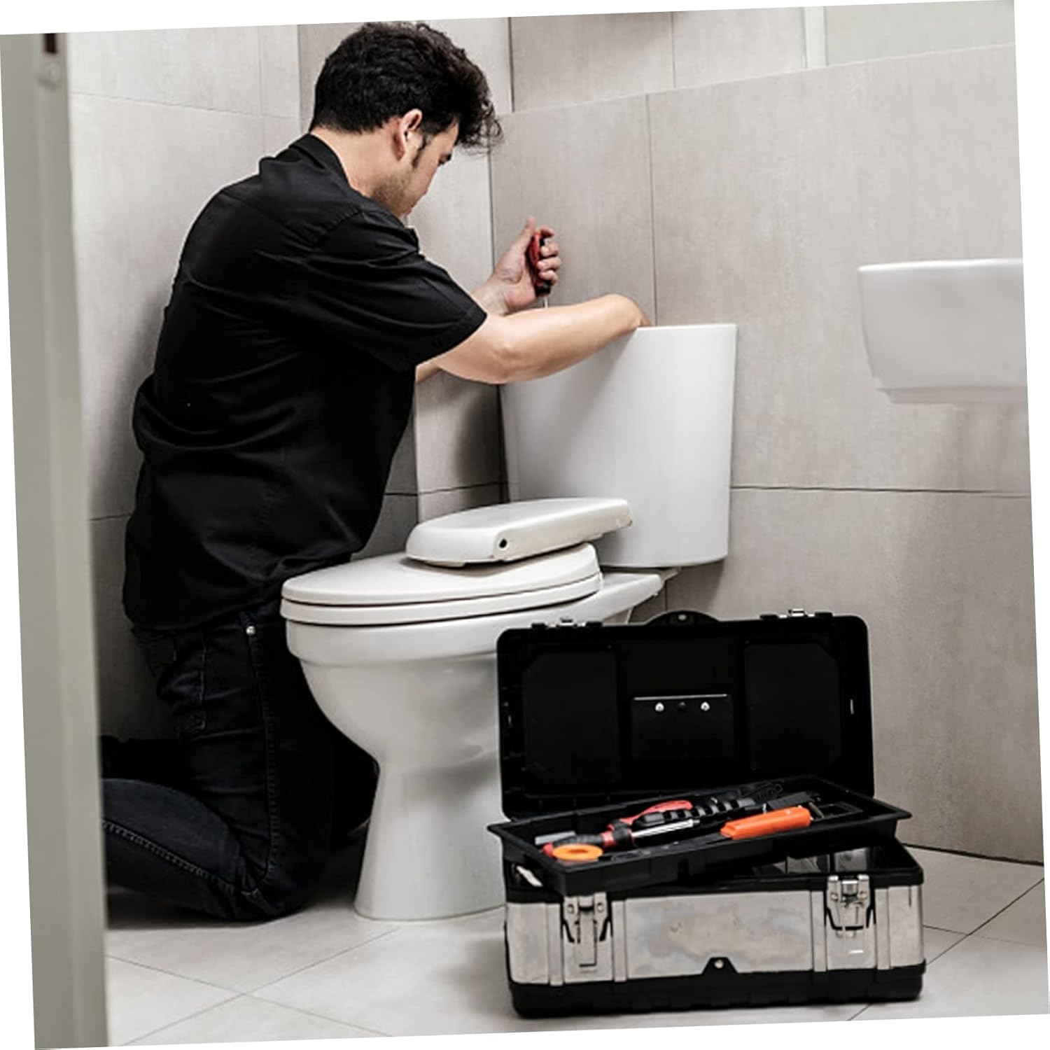 TEHAUX 2Pcs Professional Toilet Lid Fixing Screws Toilet Seat Accessories Replacement Hinge Bolts for Bathroom Wc