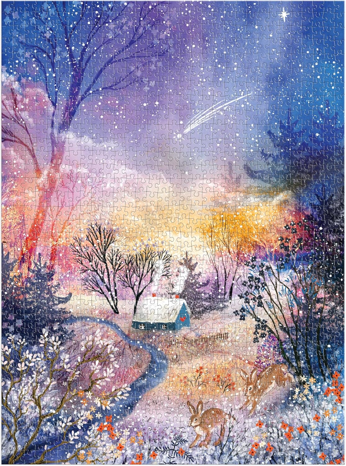 Galison 9780735382558 Enchanted Snowfall Puzzle (1000-Pieces) image number 1