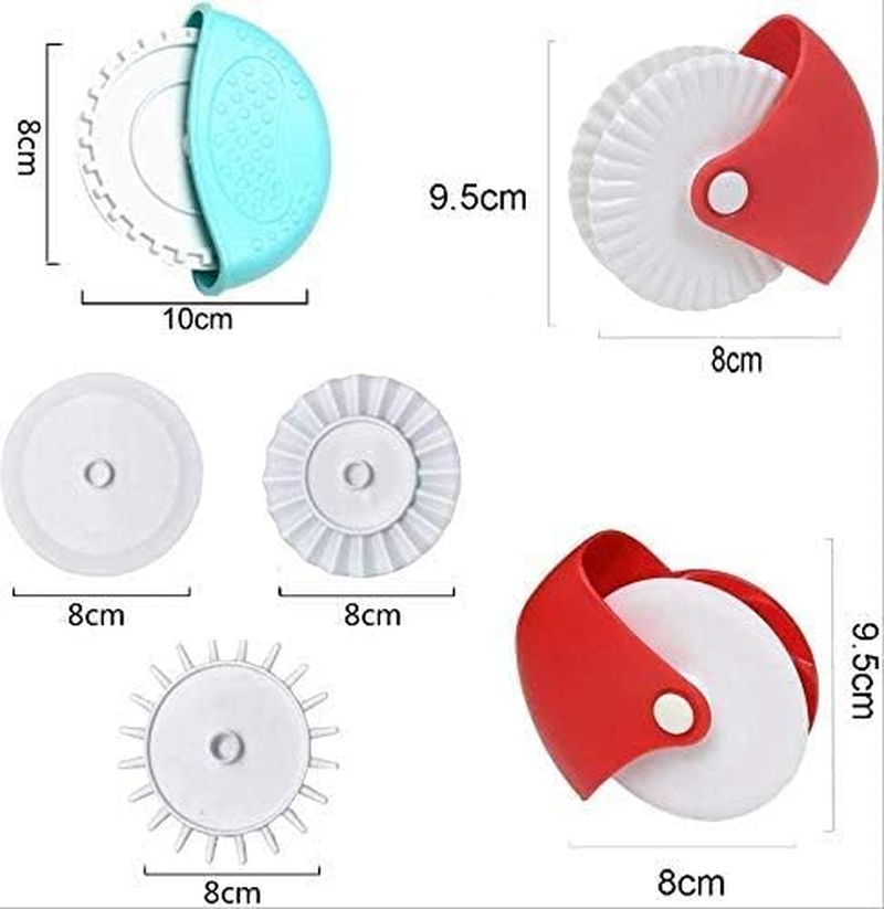 Xingbing 6 PCS Pastry Wheel Decorator and Cutter, Plastic Blade, Kitchen Baking Tool for Pies, Pasta, Pizza, Ravioli image number 2
