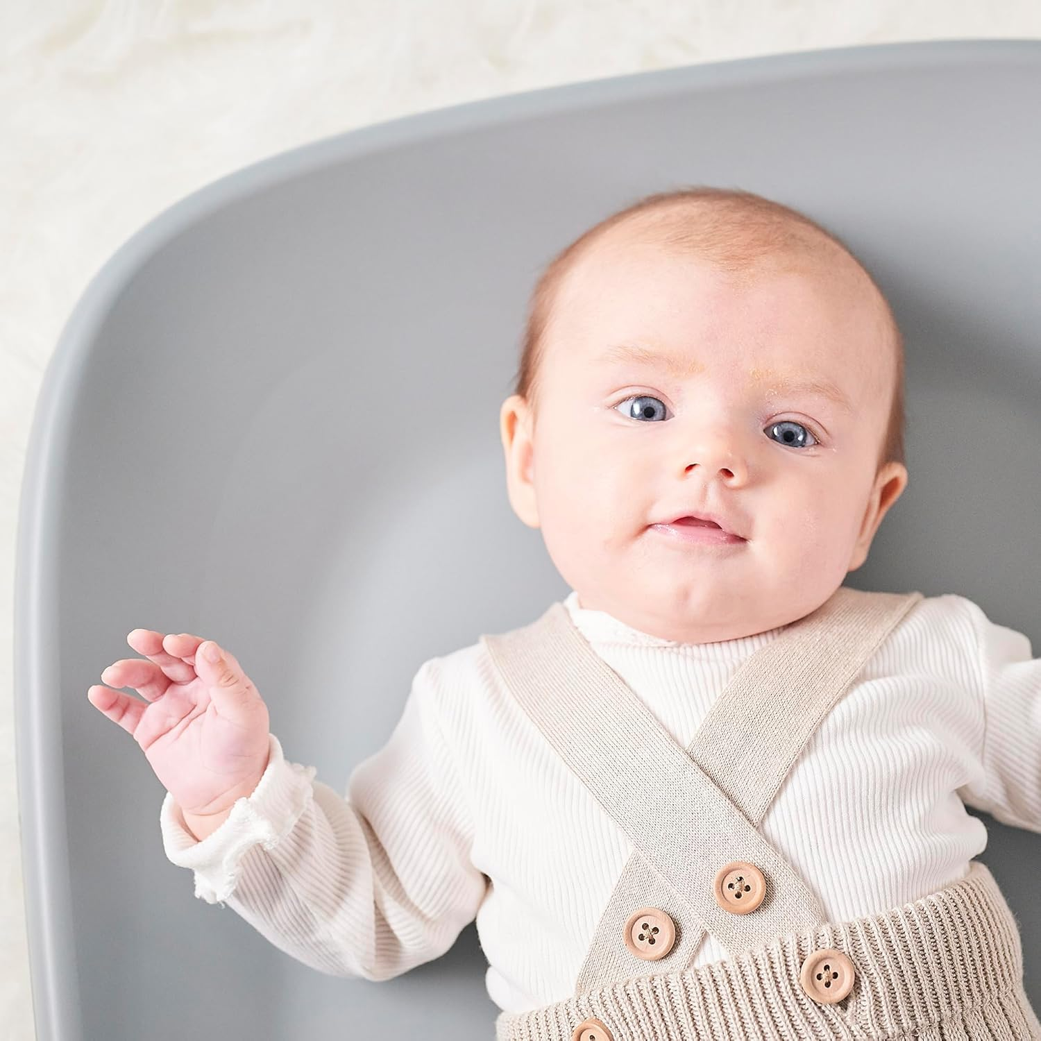 Nattou Soft Foam Padded Luxury Baby Changing Mat, Washable Change Mat, Approx. 50 X 70 Cm, PETA Tested and Vegan, Grey image number 2