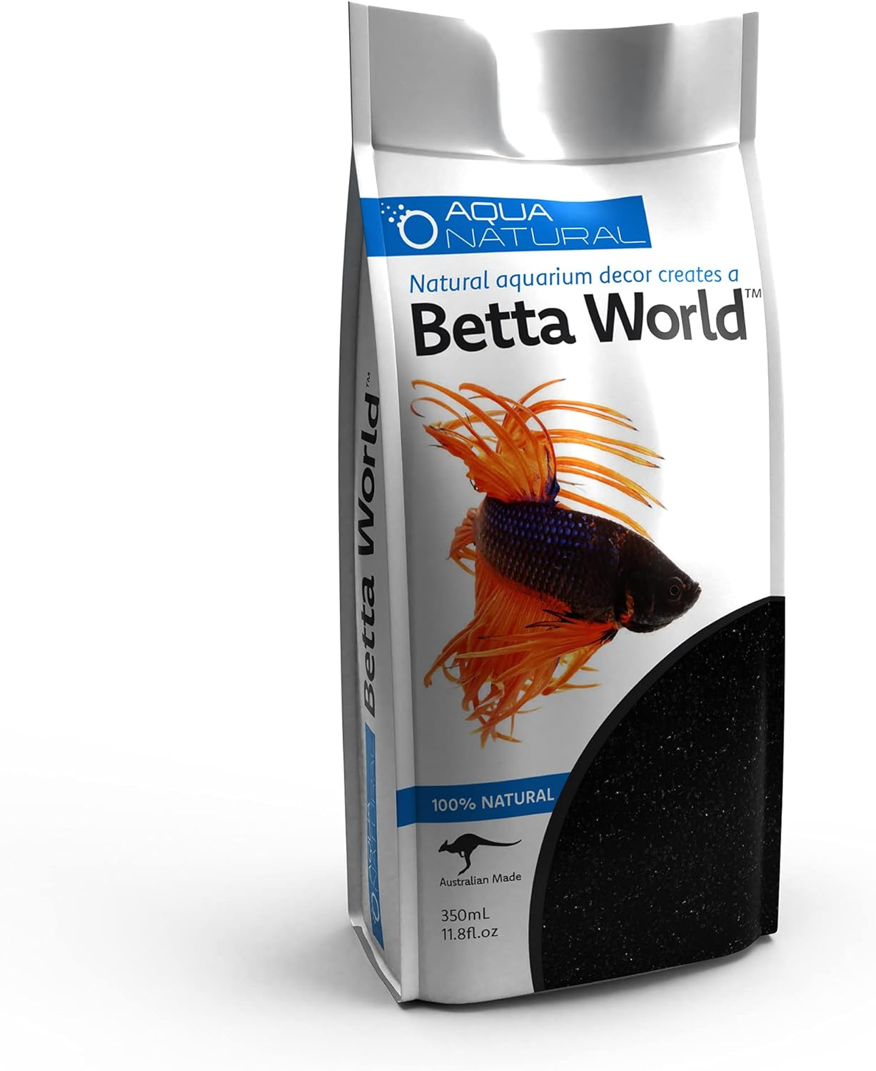 Aqua Natural Betta World Aquarium Gravel, Diamond Black