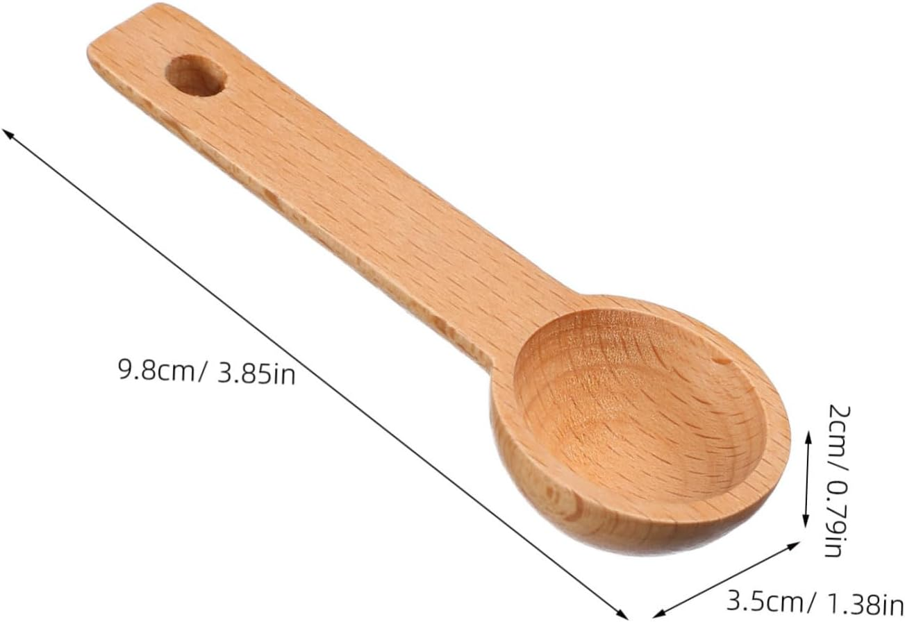 Ciieeo 4Pcs Wooden Measuring Spoon for Coffee Beans Tea Home Kitchen Use Wood Measuring Spoons image number 3