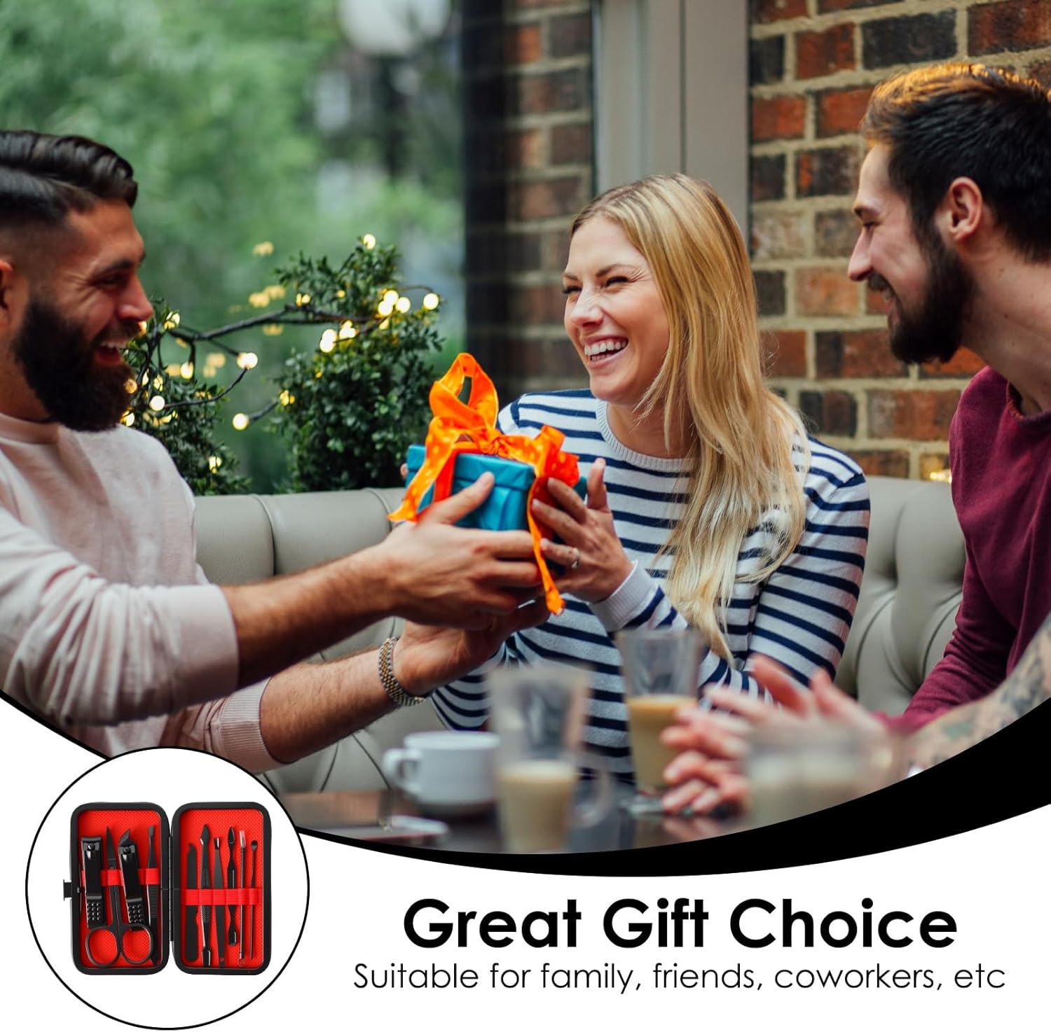 Manicure Set Pedicure Kit Nail Clippers, 2025 Professional Grooming Kit, Stainless Steel Nail Tools 10 in 1 with Luxurious Travel Case Professional Tweezers & Nail File Kit Nail Tools for Men Women image number 2