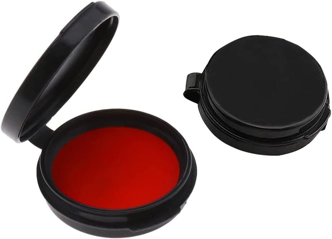 2Pcs WALFESHOO Thumbprint Ink Pads Ink Pad Stamp Pad for Office Notary Supplies Identification Security ID Fingerprint Cards Law Enforcement Fingerprint (Black)