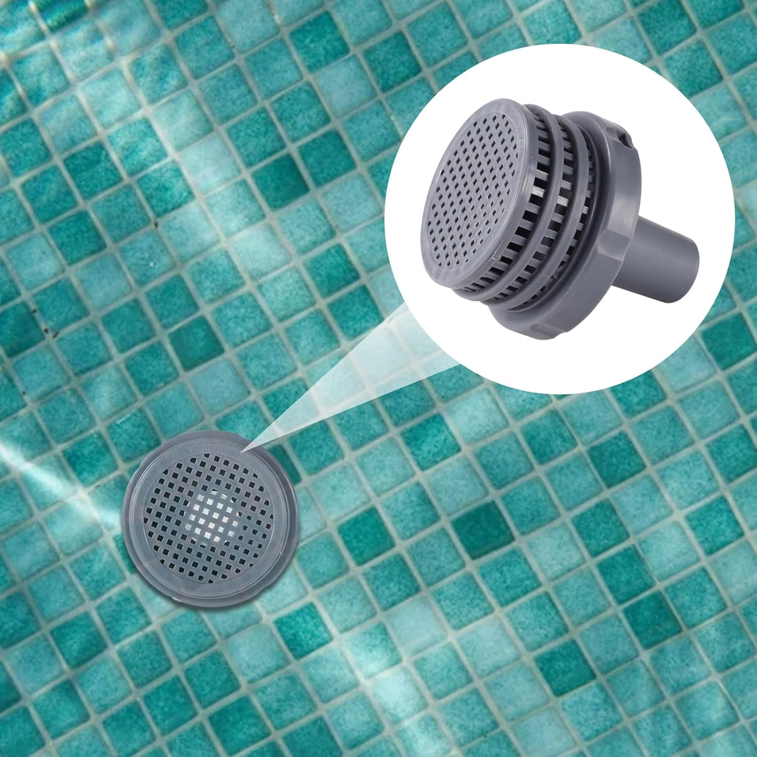 11070/11072 Pool Strainer Replacement Compatible with Intex 25022E, Pool Jet Connector Replacement(Grey) image number 6