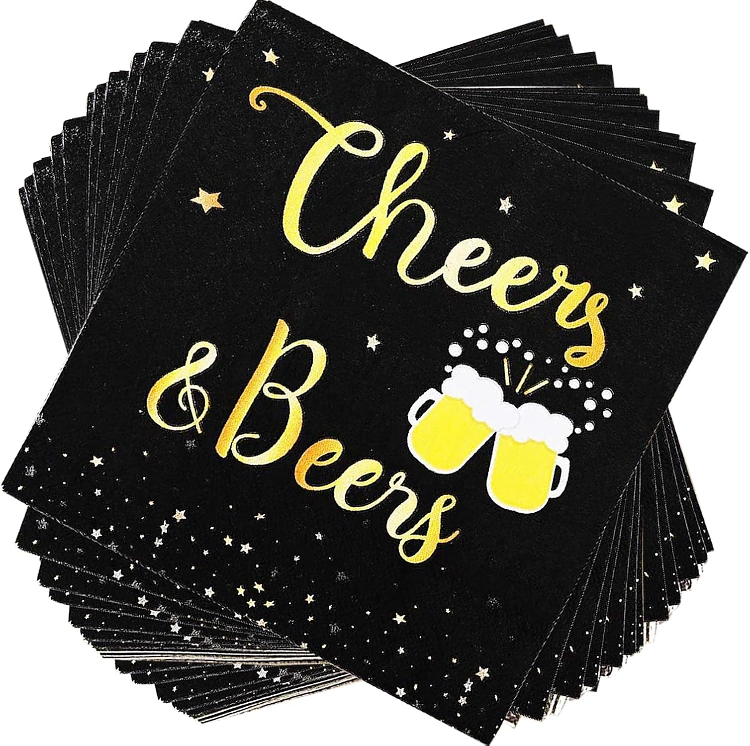 100Pcs Music Note Napkins Notes Party Supplies Disposable Musical Cocktail Luncheon Dinner Napkin for Themed Karaoke Birthday Decorations, Black & White