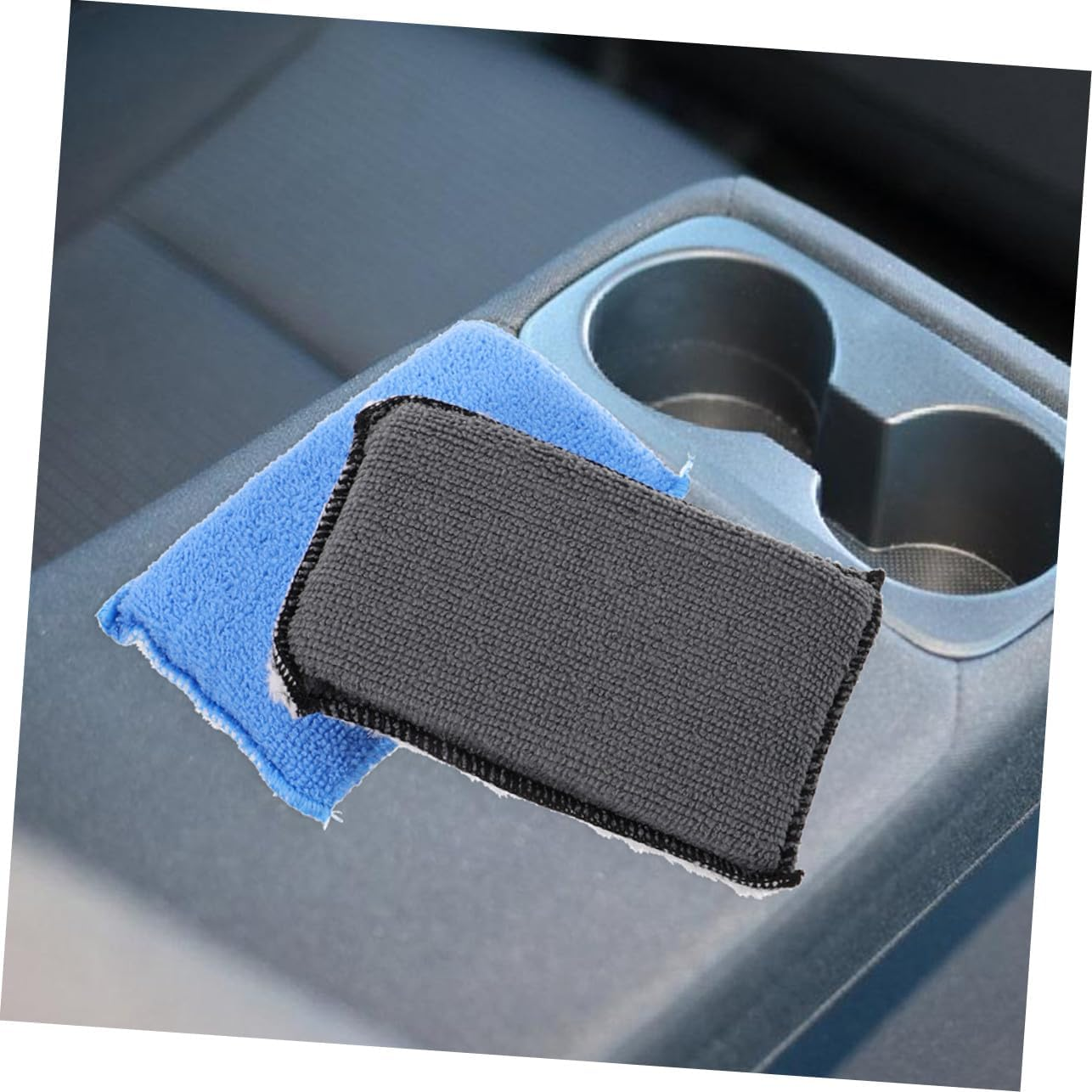 Abaodam Double-Sided Car Cleaning Sponges 2Pcs Blue-White Gray-White Auto Cleaning Scrub Pads Vehicle Interior Detailing for Car Care and Home Use