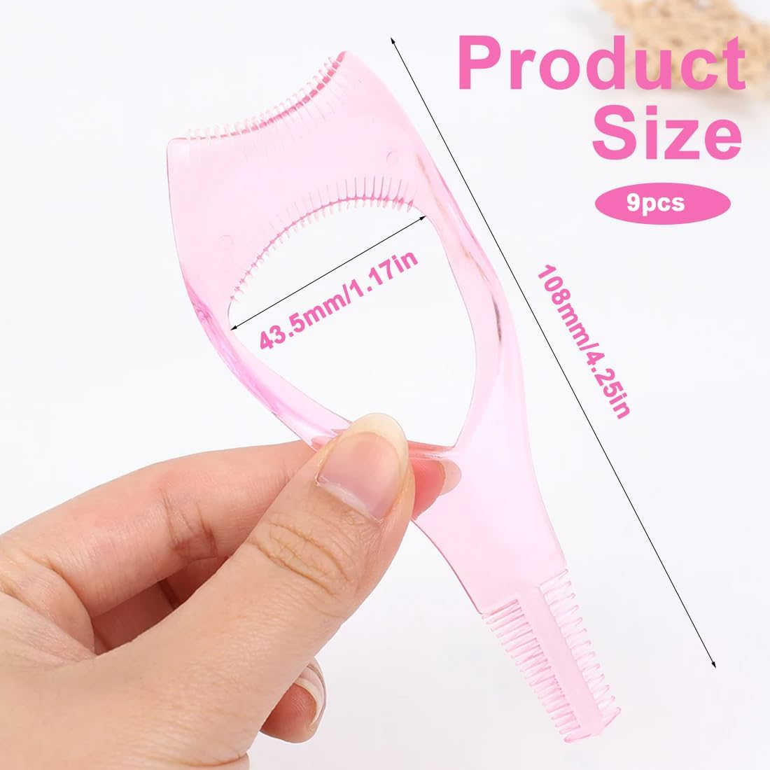 9 Pieces 3-In-1 Eyelash Tools, Mascara Shield Guard with Mascara Brush Sticks Kit, Make up Eyelid Shield Eyelash Shield Pad for Women, Girls, Beginners image number 3