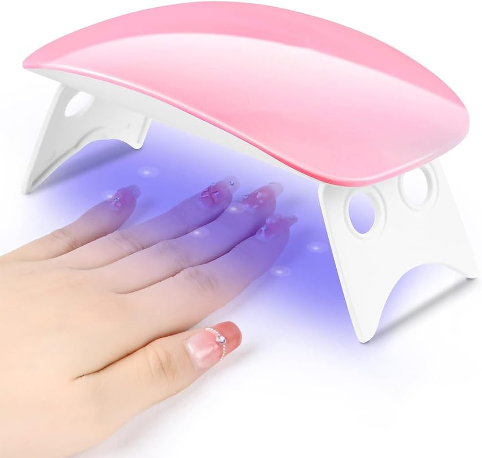 Namvo Mini Nail Light, Portable USB Light, Portable LED Baking Light, Nail Polish Dryer, Professional Nail Tool Accessories (Pink) image number 6