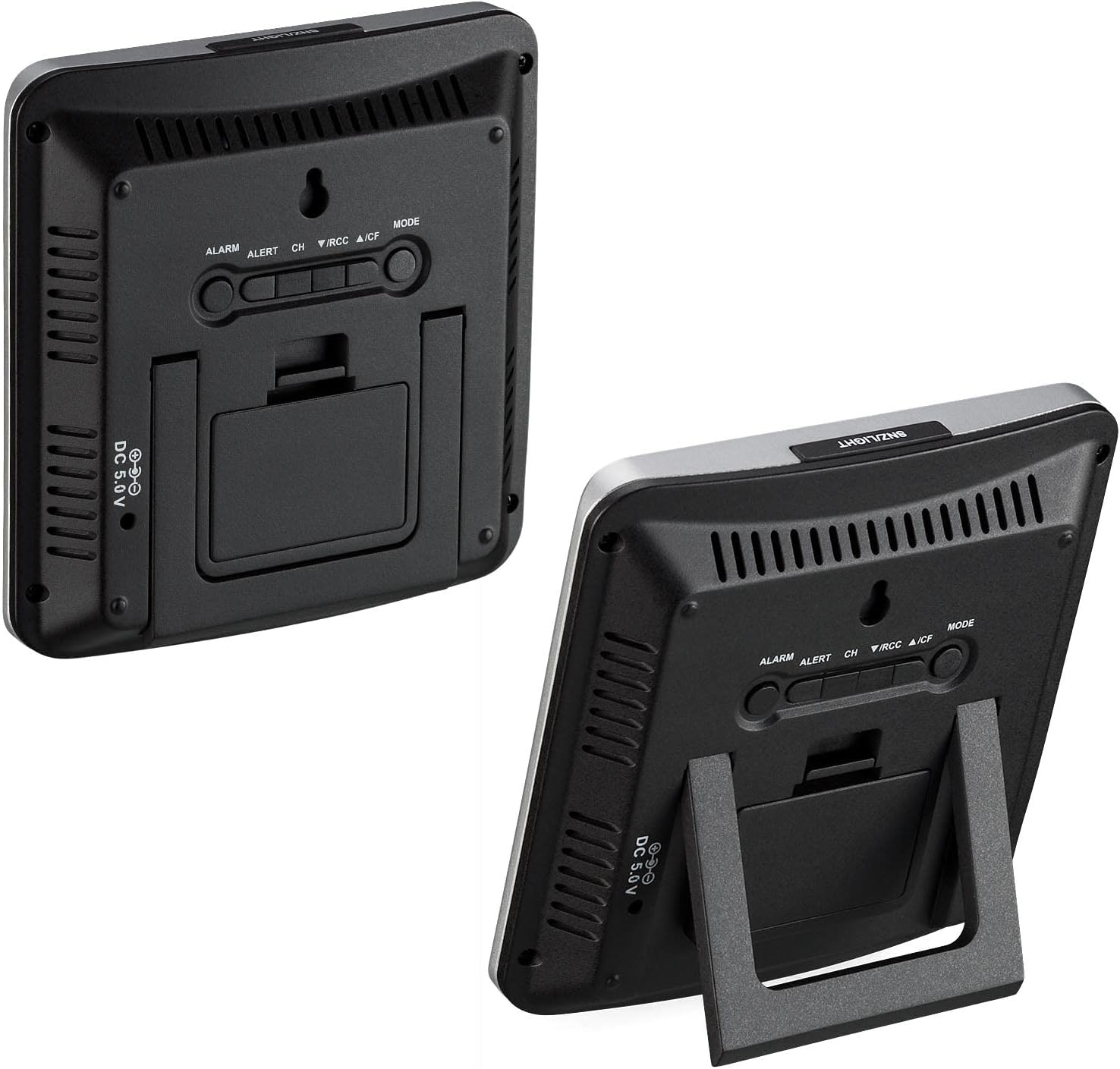 Bresser Climatemp TB 7007201 Wireless Weather Station with Outdoor Sensor with LCD Colour Display and Two Alarm Times, Black/Grey image number 1