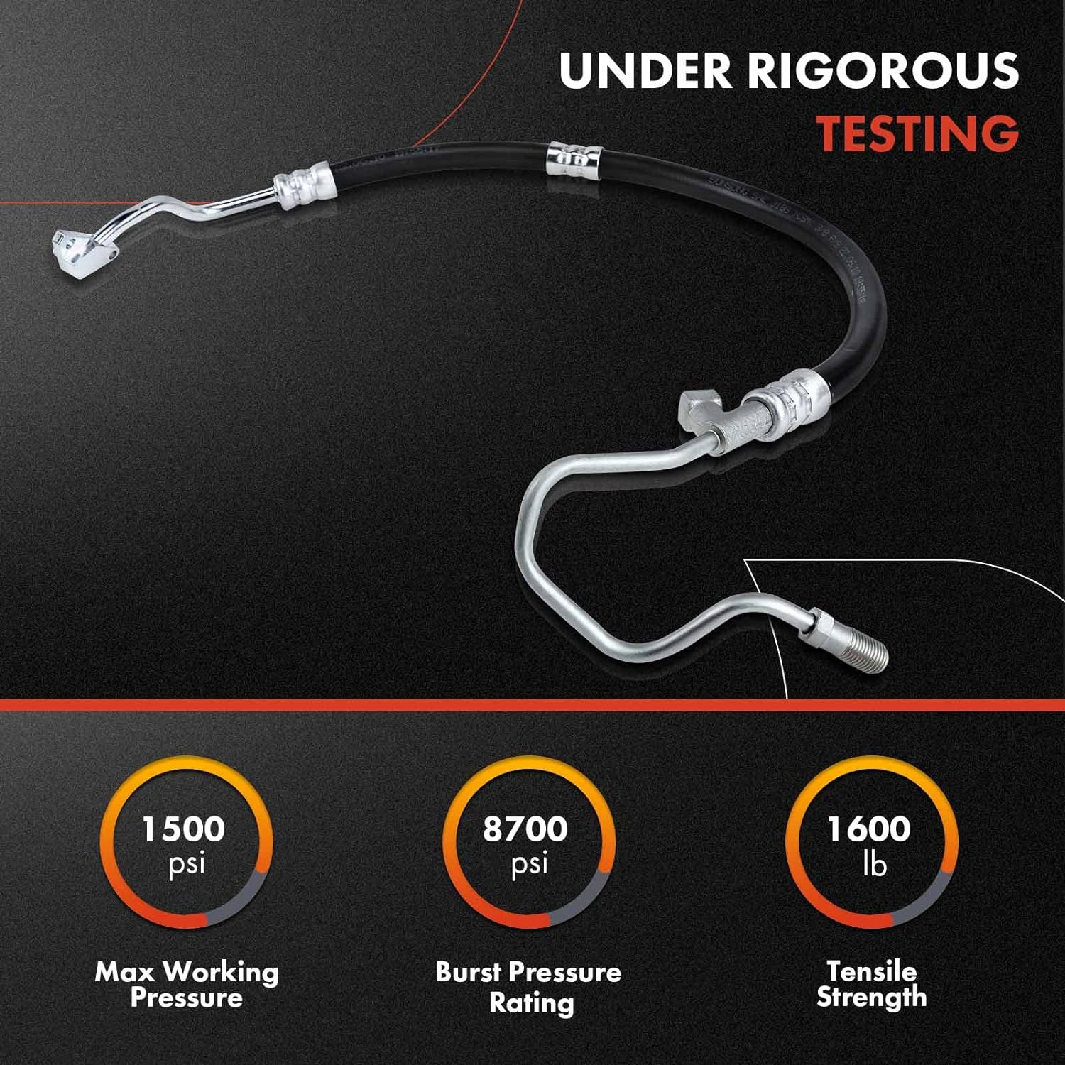 A-Premium Power Steering Pressure Hose Line Assembly Compatible with Hyundai Tucson 2005-2009 & Kia Sportage 2005-2010, 2.7L, with Washer, from Pump image number 5