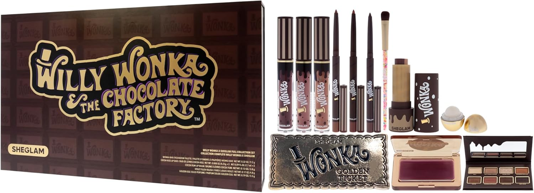 Willy Wonka Sheglam Full Collection Set - the Chocolate Factory by Sheglam for Women - 12 Pc Gift Set image number 1