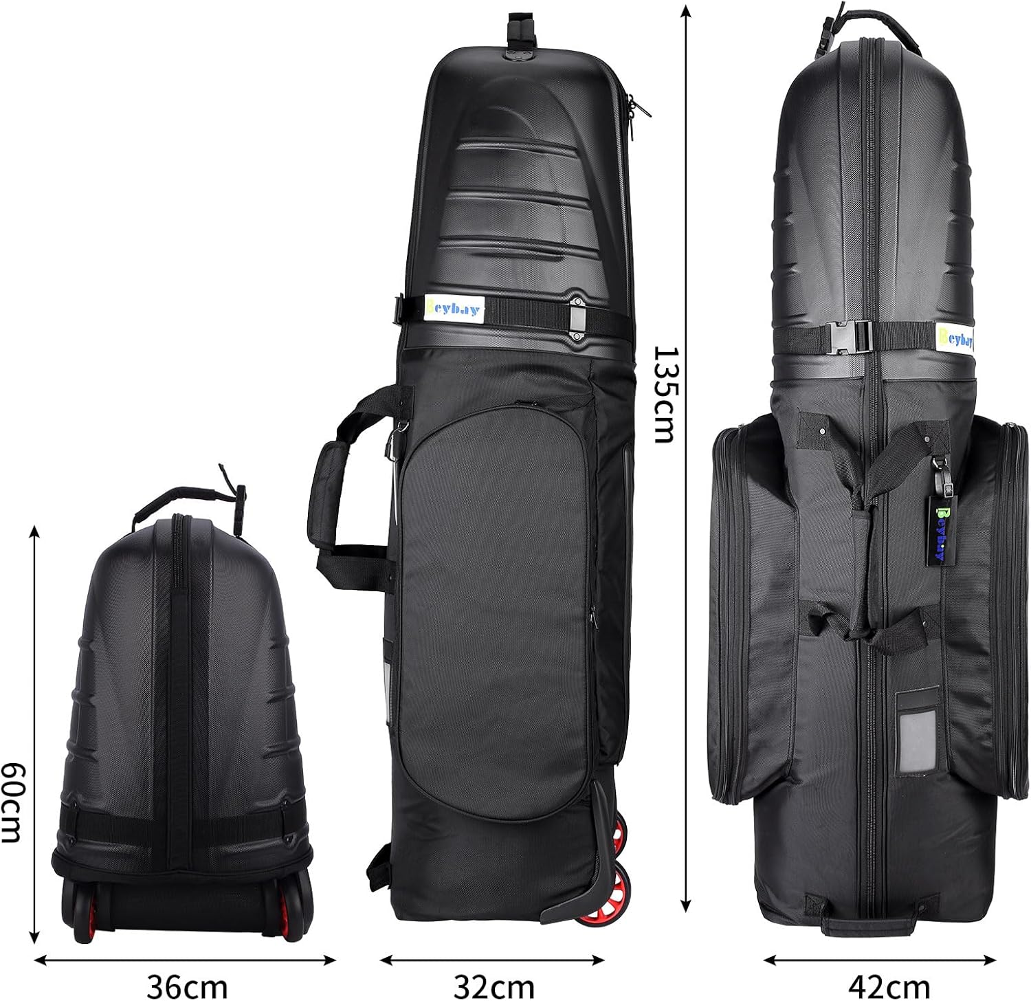 Golf Travel Bags for Airlines with Reinforced Wheels and Hard Case Top, Lightweight and Easy to Maneuver, Excellent Zipper Protect Your Clubs image number 6