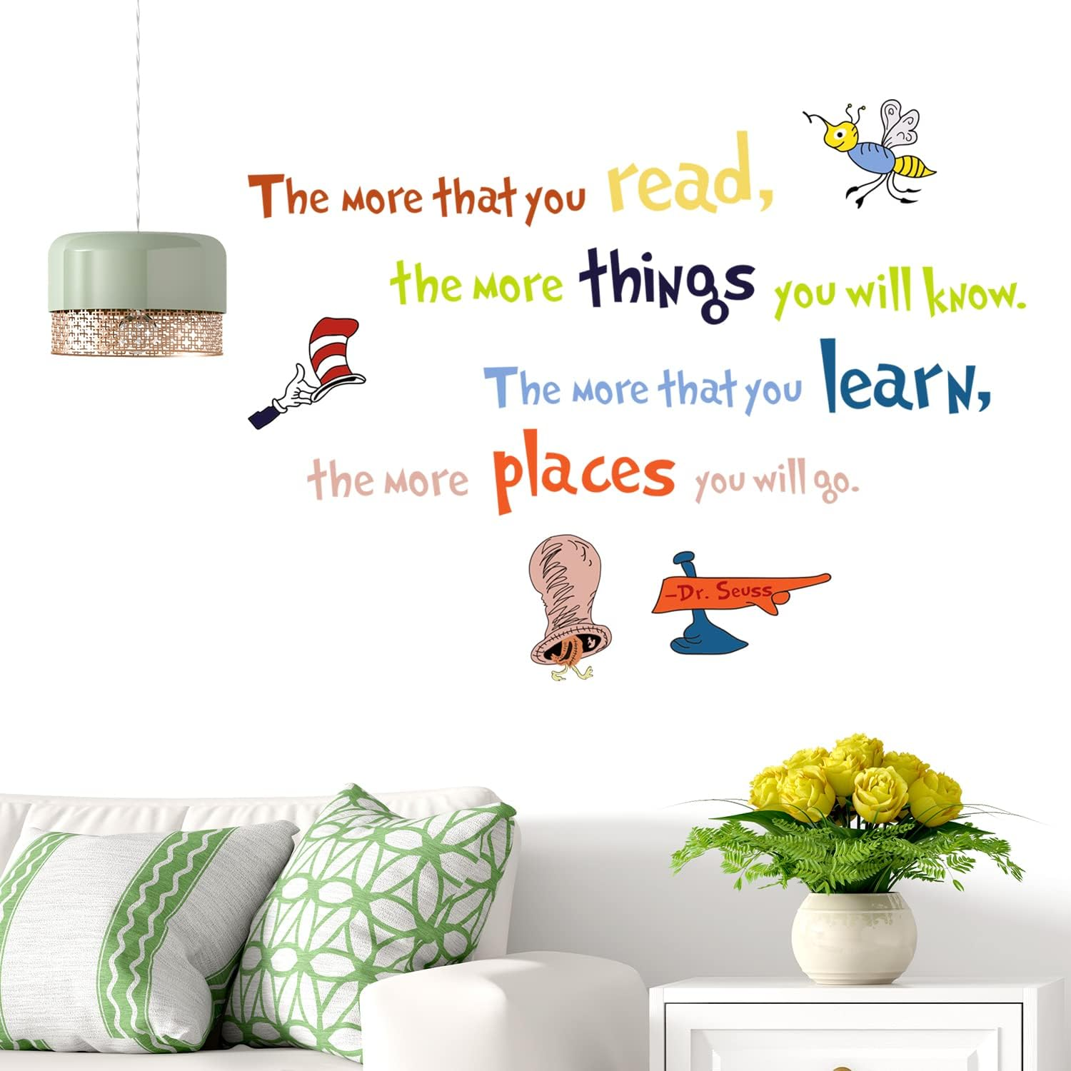 Removable Colorful Inspirational Quotes Wall Decal Learning Education Saying Wall Stickers Motivational Lettering Wall Art Decor for Kids Teens Bedroom Study Room Nursery Classroom image number 2