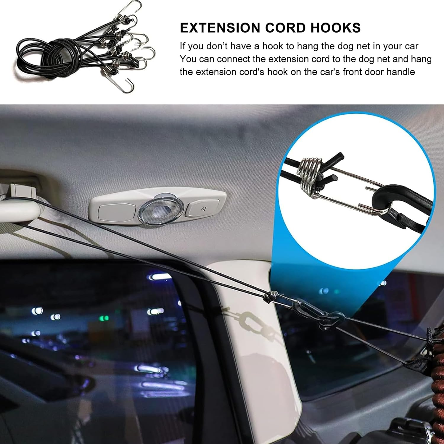 Hppbody Dog Guard Car for the Boot Vehicle Safety Net for Dogs, Universal Car Safety Gate, Divider Grille with 4 Hooks, Protective Grille for SUV, Pet Restraint Net, Black, 120 X 70 Cm