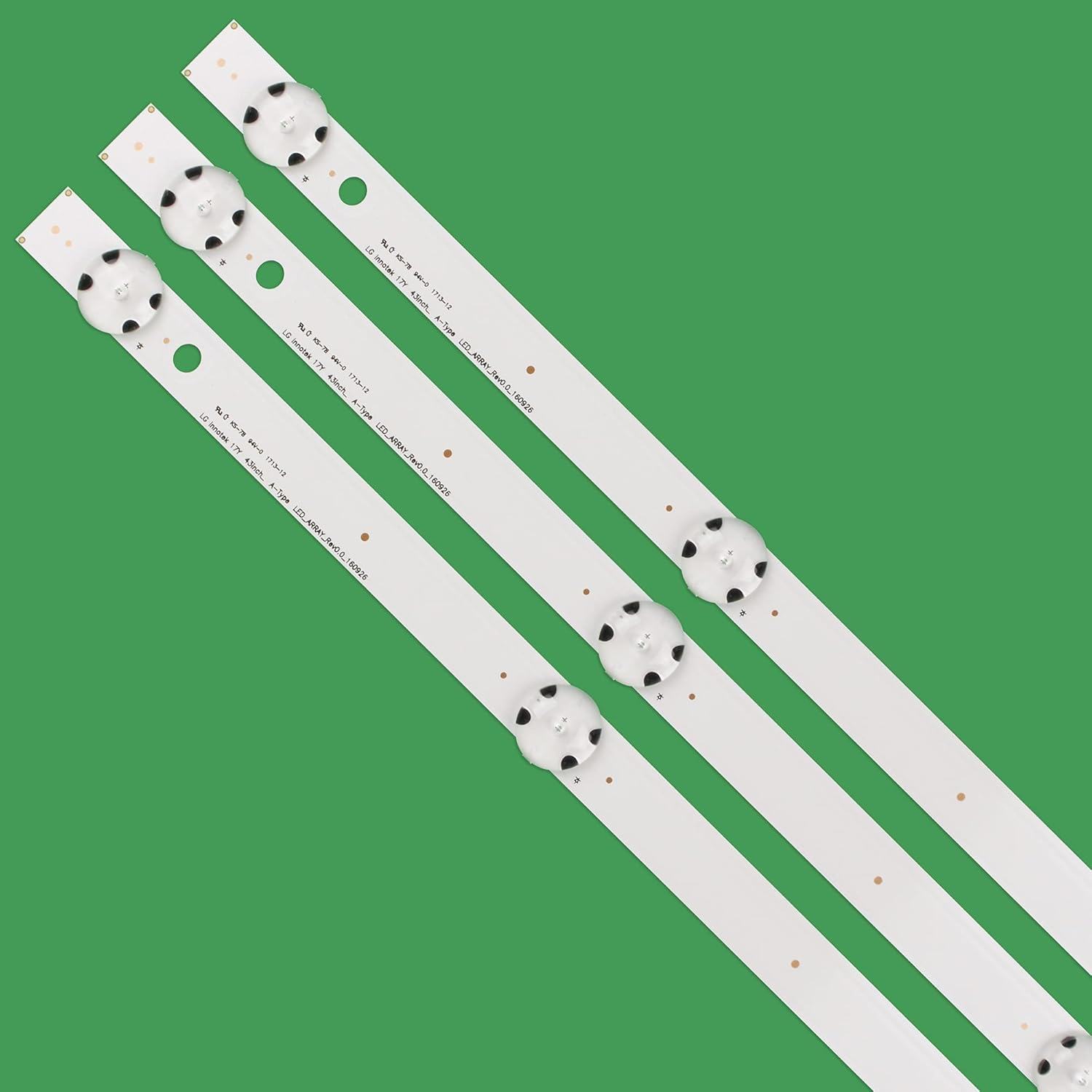 CHROX Kit 3 PCS 7Leds 830Mm LED Backlight Strip Fit for LG TV 43LJ624V 43LJ61_FHD_S 43LJ61_FHD_L Innotek 17Y 43Inch_A-Type 43LJ594-ZA image number 5