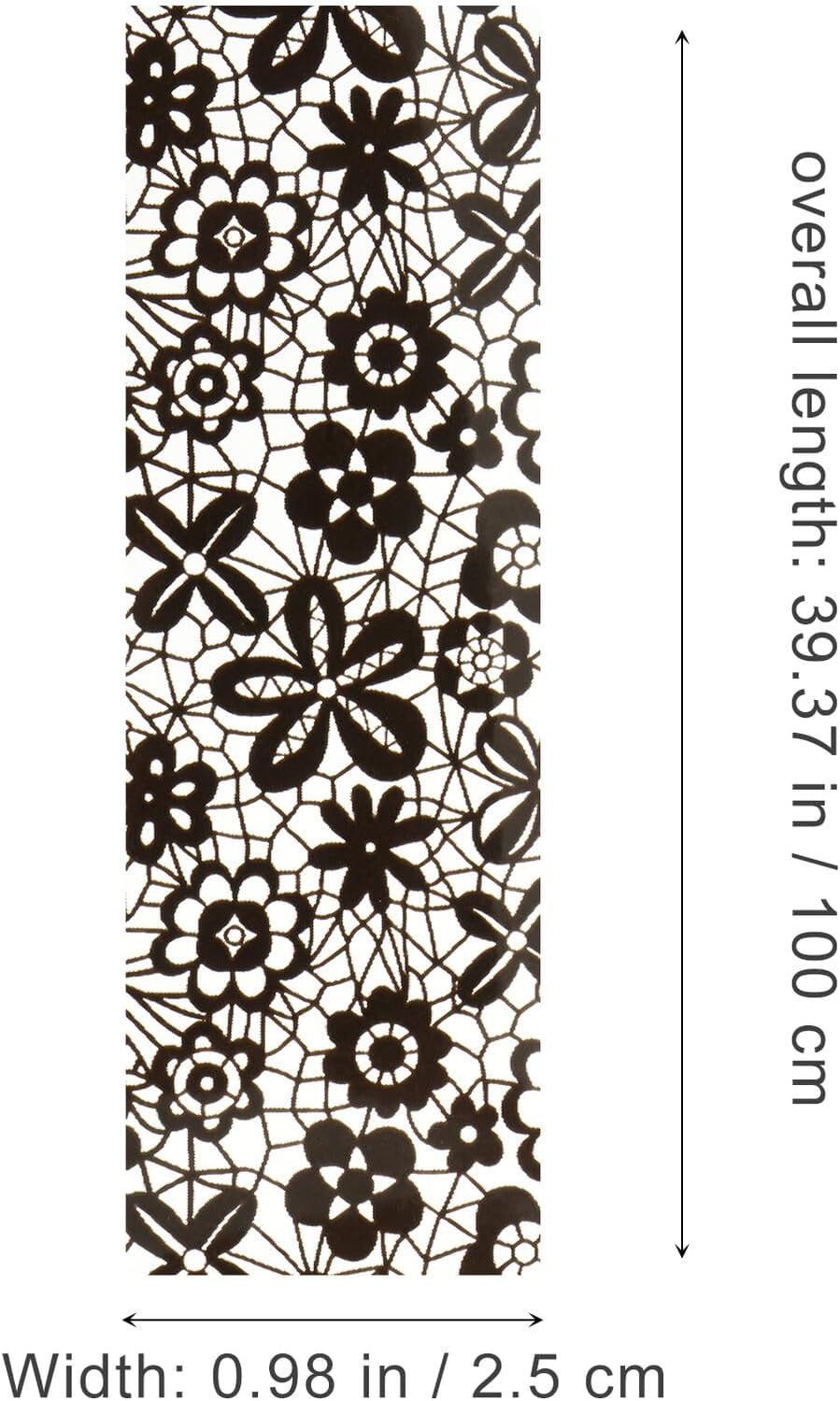 ROMISBABA 2 Boxes Lace Nail Wraps Sticker Full-Cover Transfer Film for DIY Artificial Fingernails False Nail Tips Black and White Elegant Lace Designs for Salon and Home image number 1