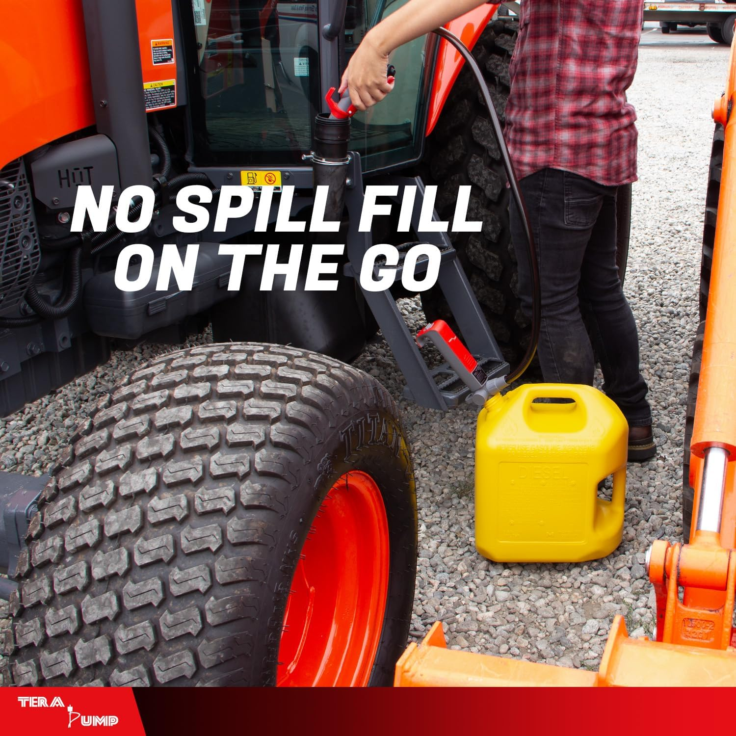 TERA PUMP Portable Battery Powered Multipurpose Gas Transfer Pump (2.8 Gallons/Min) &ndash; 2Nd Gen Liquid Transfer Pump with Quick Stop Nozzle for Gasoline, Diesel, DEF, Kerosene image number 6