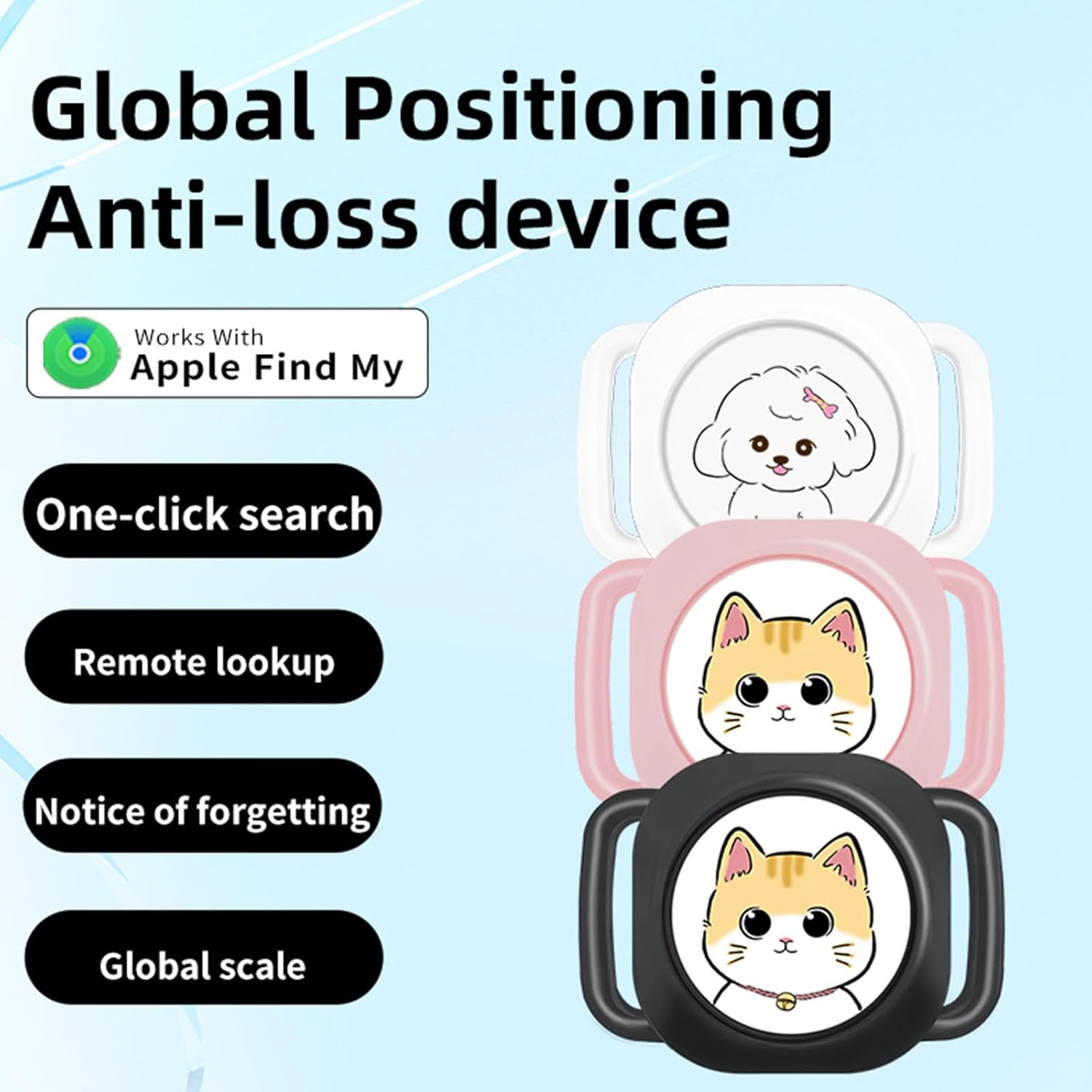 Smart Pet Tracker with Collar Holder &ndash; Lightweight 10G Pet Location Tracker for Dogs and Cats, Long Battery Life, No Monthly Fee, Bluetooth & Find My Compatibility, Waterproof, Safe & Durable (White) image number 3