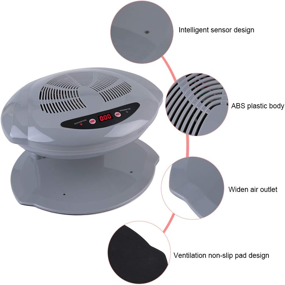 Sonew Air Nail Dryer, Nail Dryer with Hot and Cold Air Sensor, Manicure Tool for Fan for Drying Nail Polish for Living Room and Home (Silver) image number 6